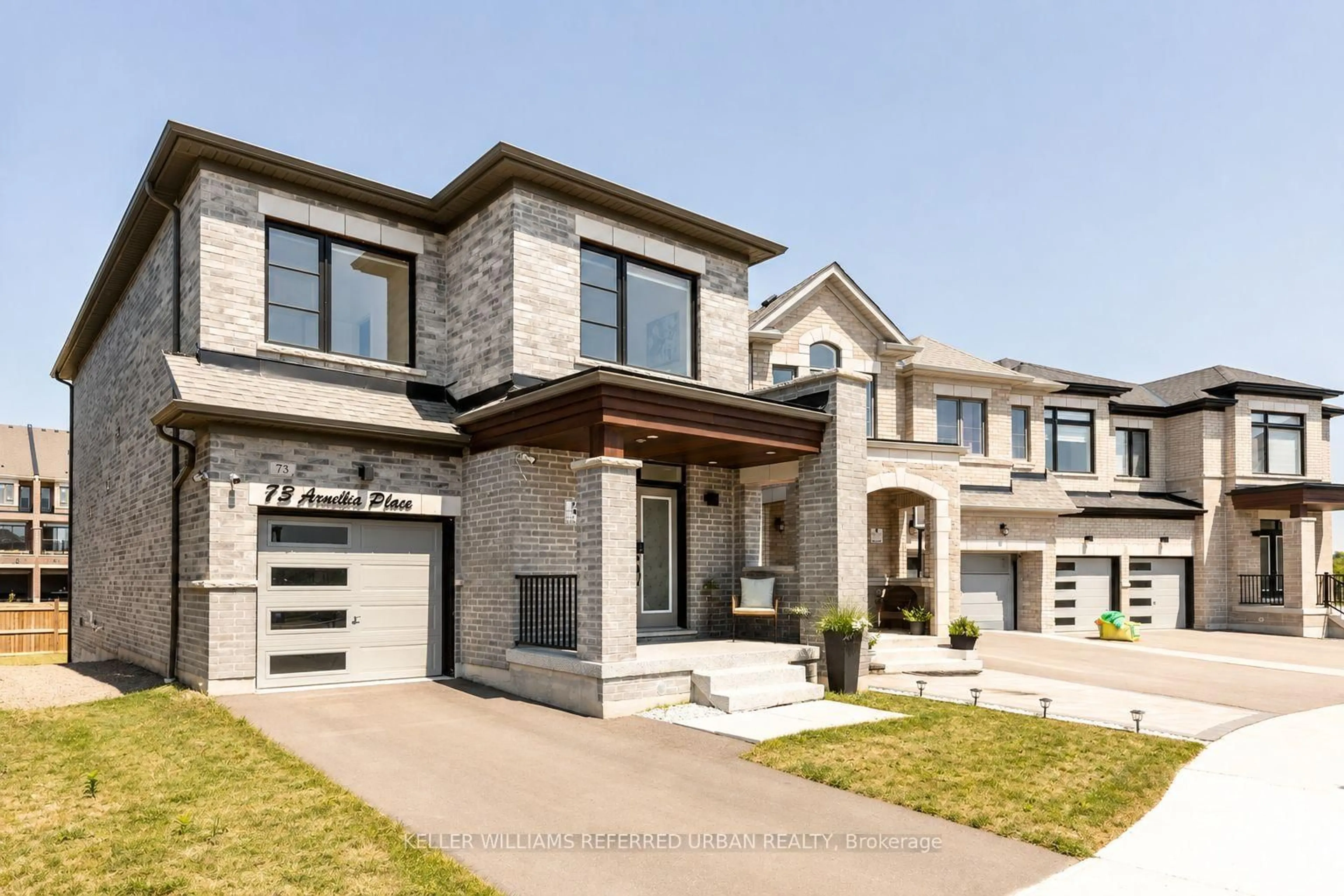 Home with brick exterior material, street for 73 Armilia Pl, Whitby Ontario L1P 0P7