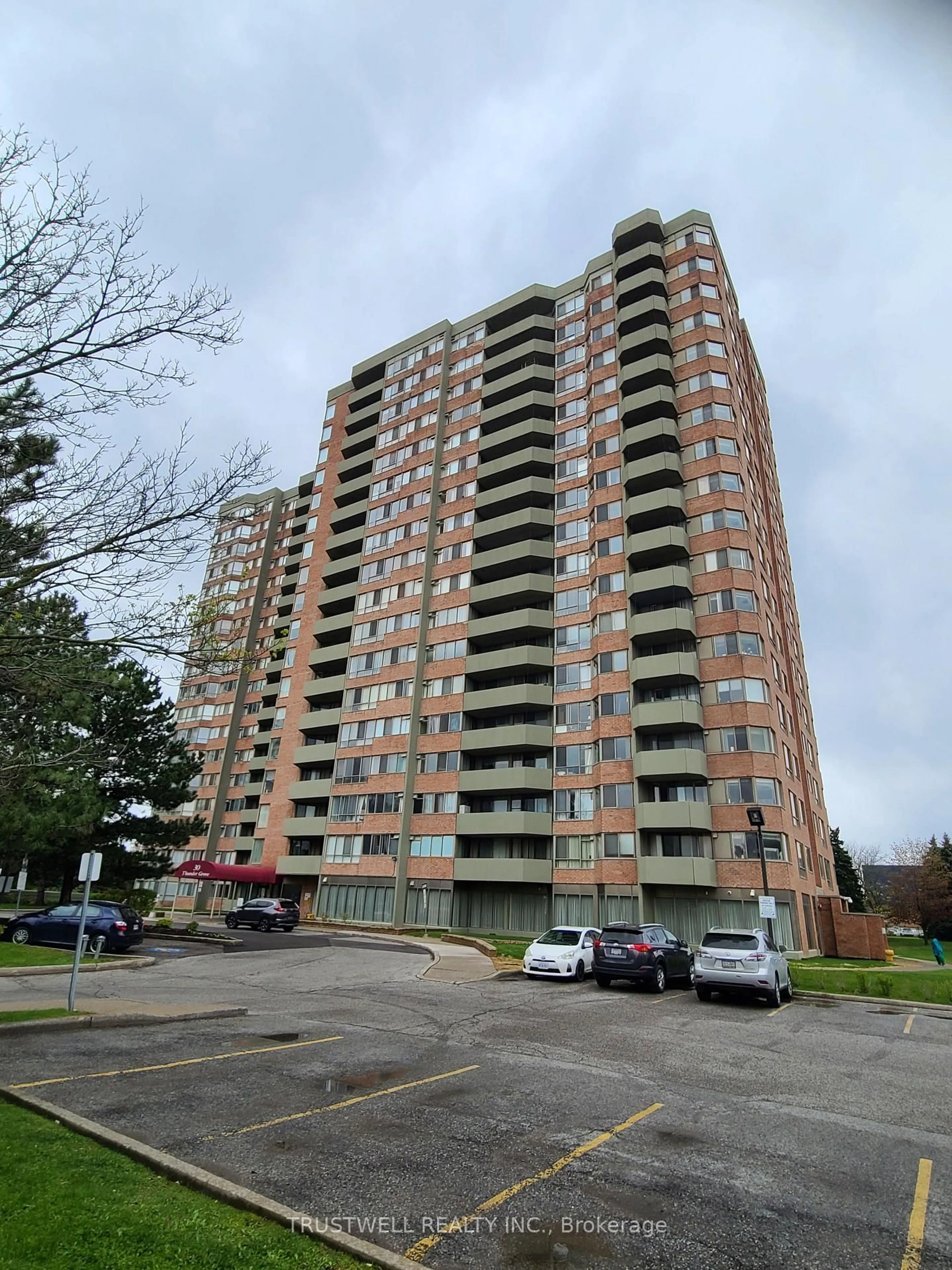 A pic from outside/outdoor area/front of a property/back of a property/a pic from drone, building for 30 Thunder Grve #1010, Toronto Ontario M1V 4A3