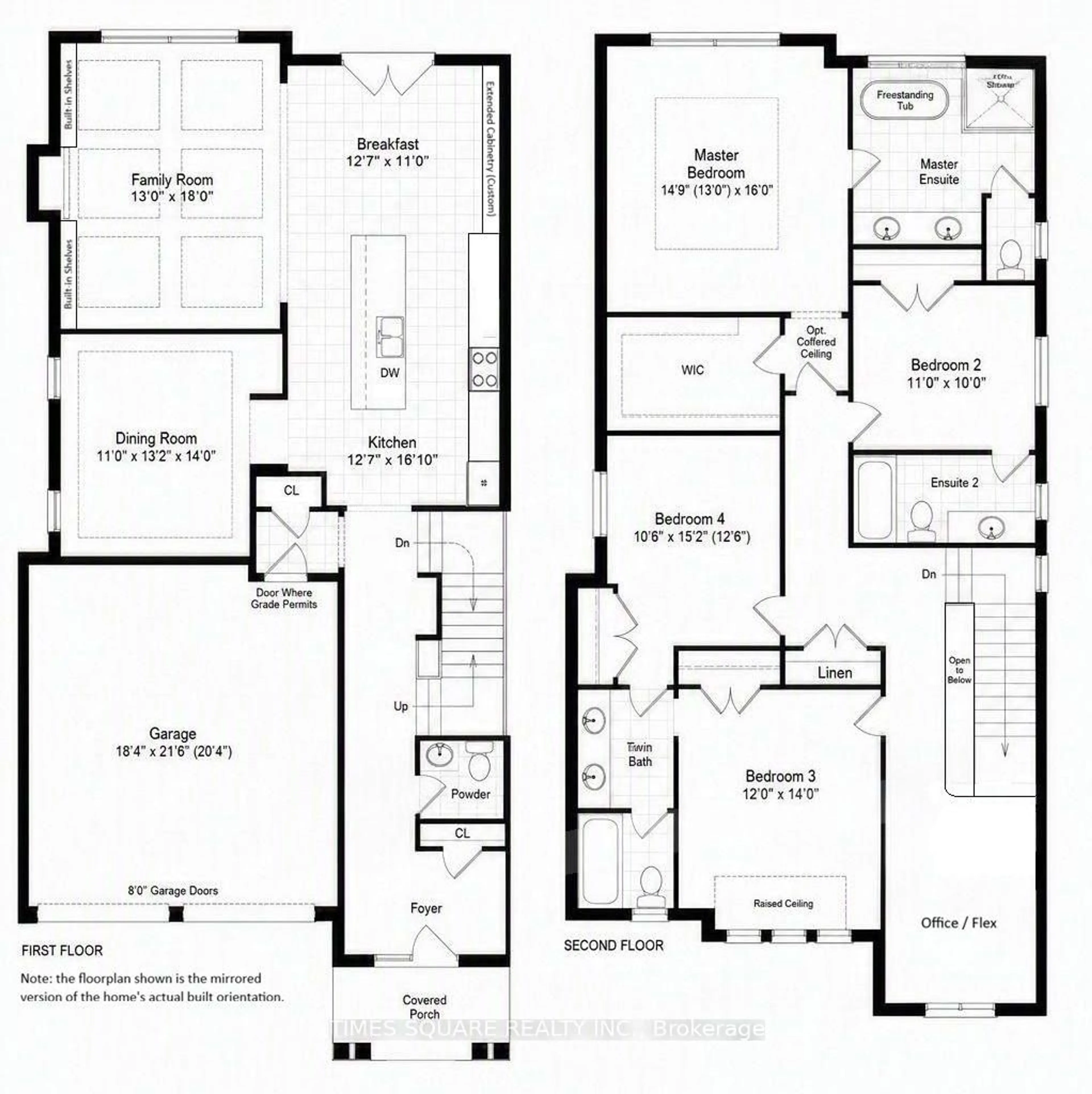 Floor plan for 24 Walter Clifford Nesbitt Dr, Whitby Ontario L1P 0G5