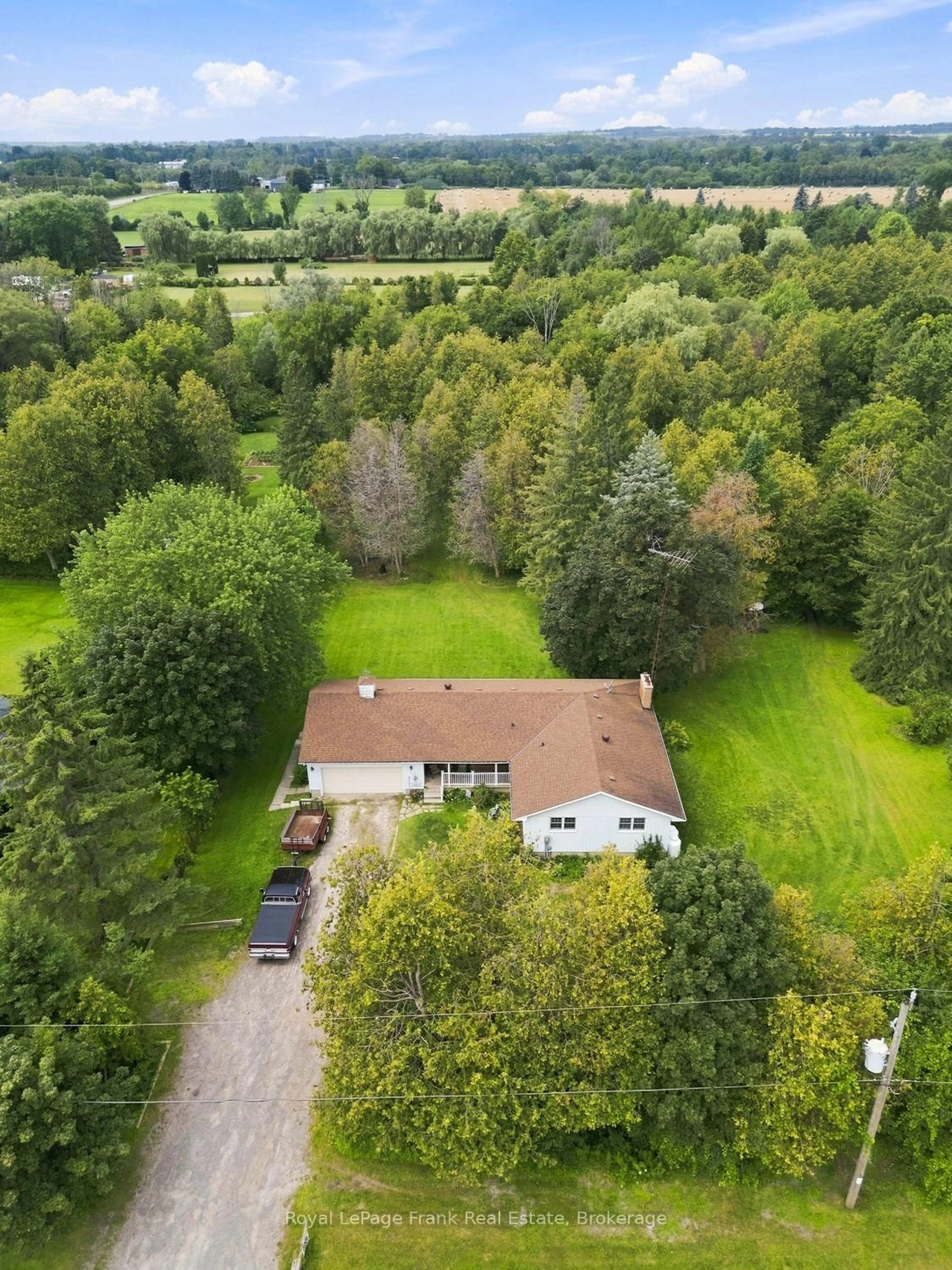 A pic from outside/outdoor area/front of a property/back of a property/a pic from drone, forest/trees view for 5080 Bowmanville Ave, Clarington Ontario L1C 6W6