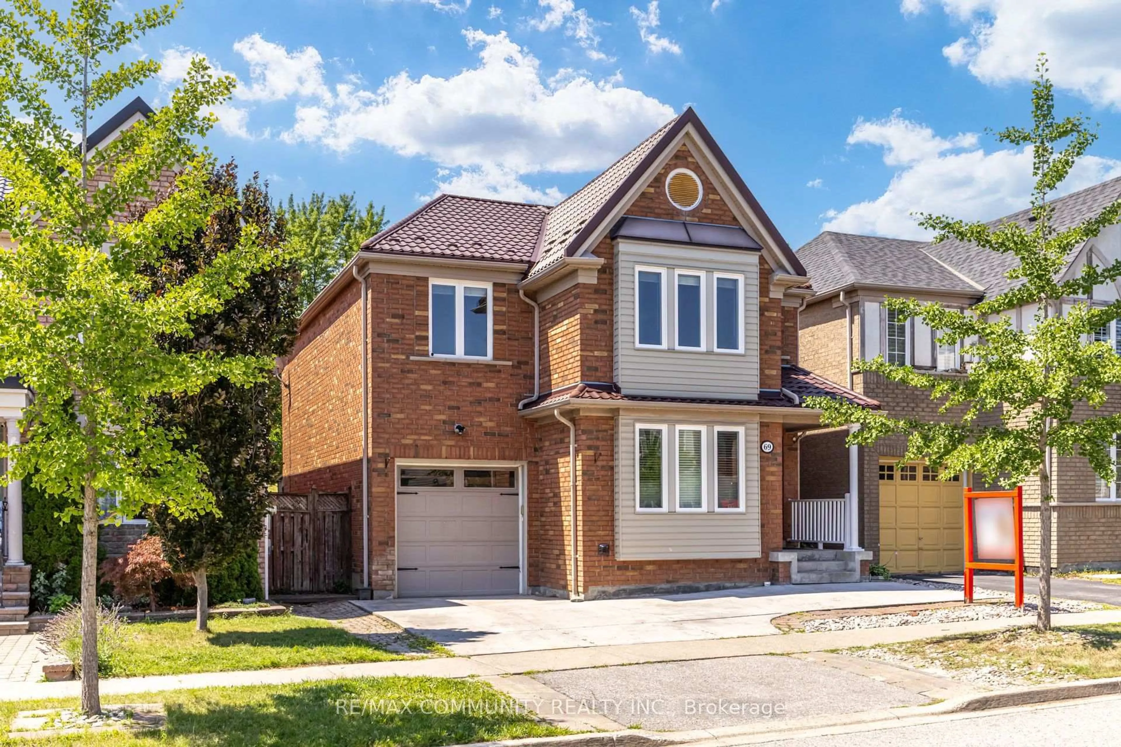 Home with brick exterior material, street for 69 McSweeney Cres, Ajax Ontario L1T 4G2