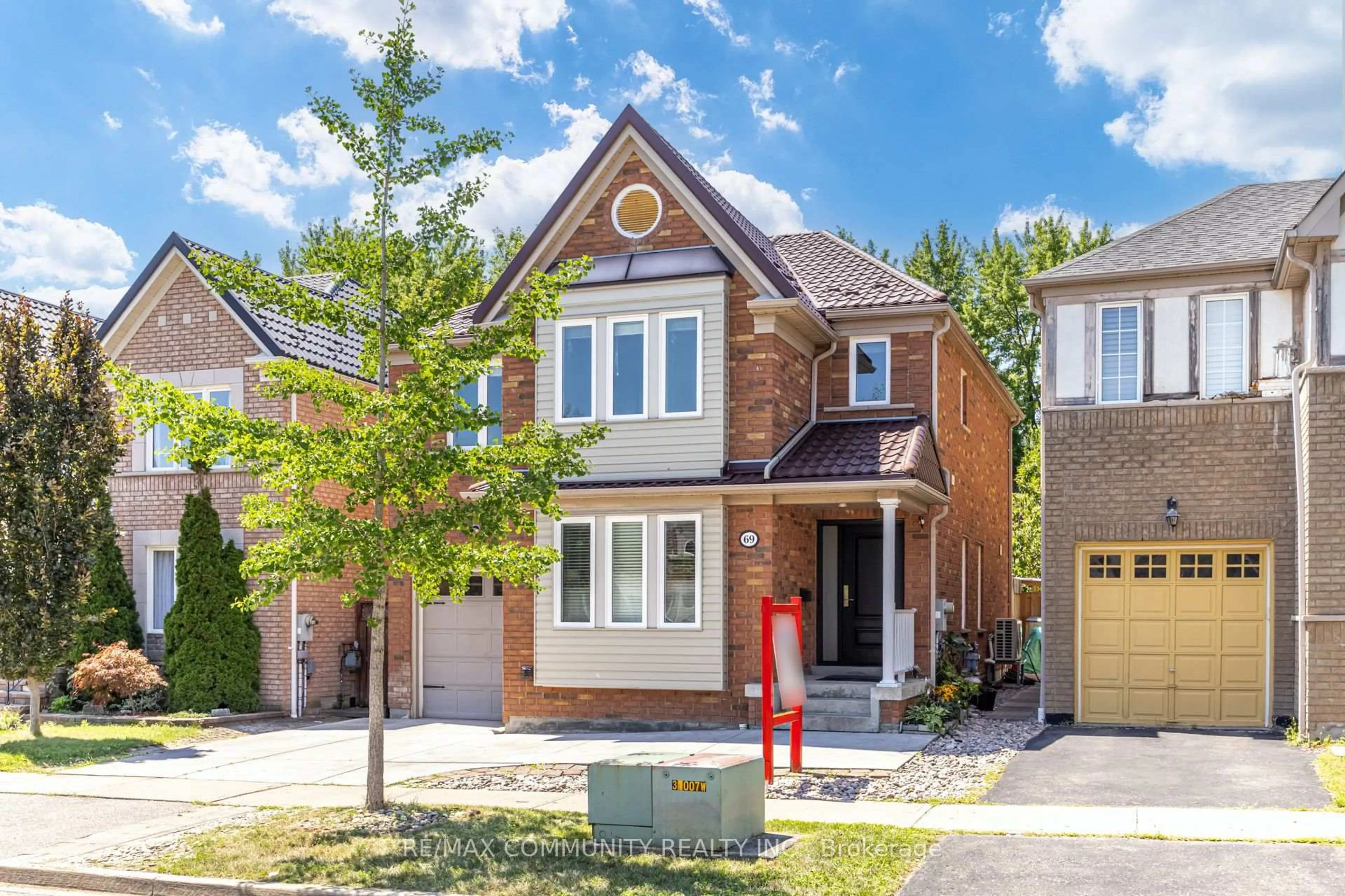 Home with brick exterior material, street for 69 McSweeney Cres, Ajax Ontario L1T 4G2