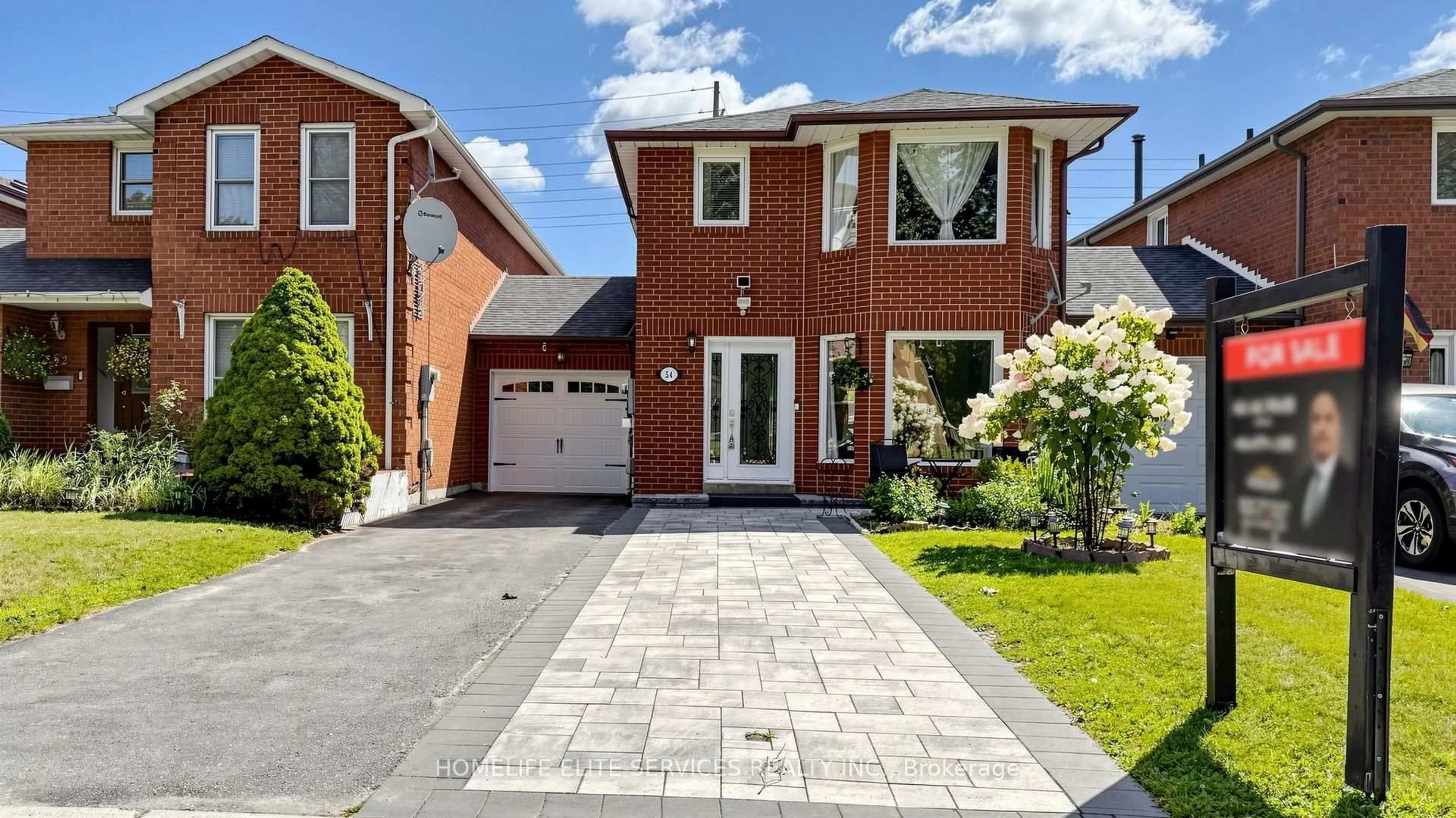 Home with brick exterior material, street for 54 Fearn Cres, Ajax Ontario L1S 5L4