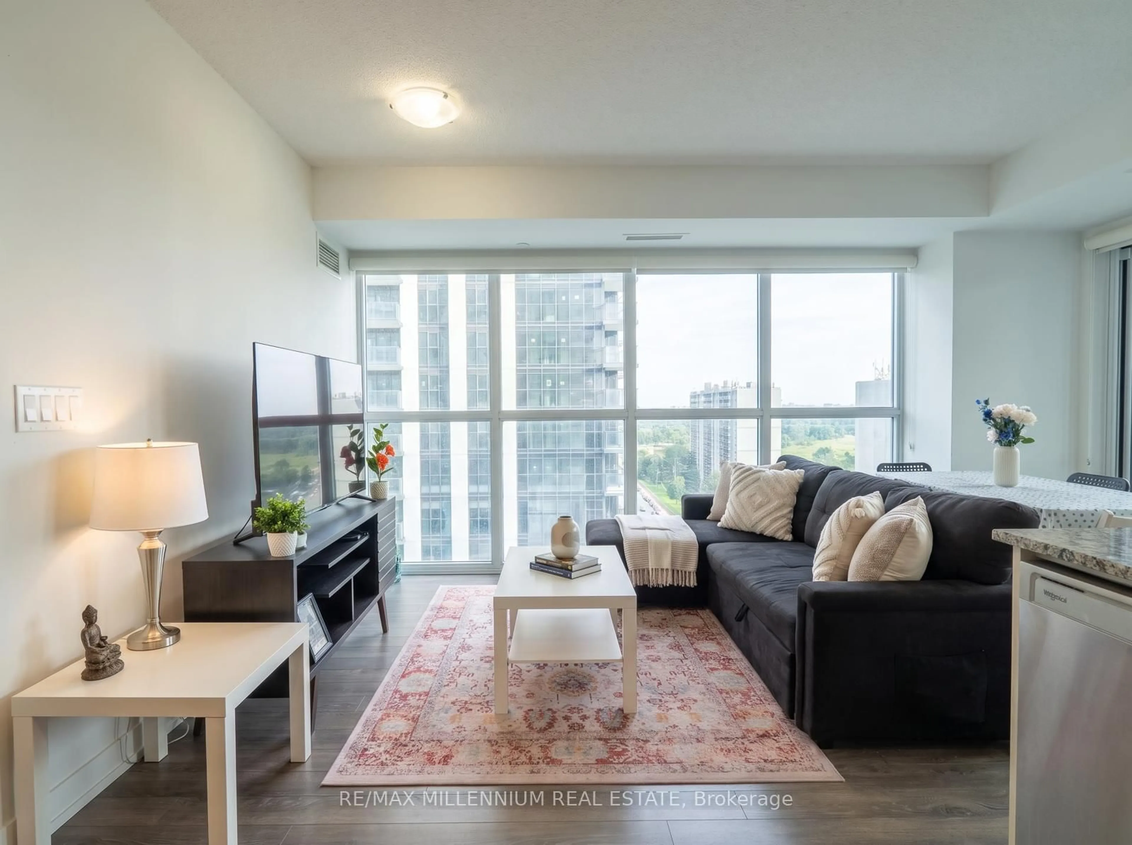 Living room with furniture, unknown for 20 Meadow Glen Pl #1206, Toronto Ontario M1G 0A9