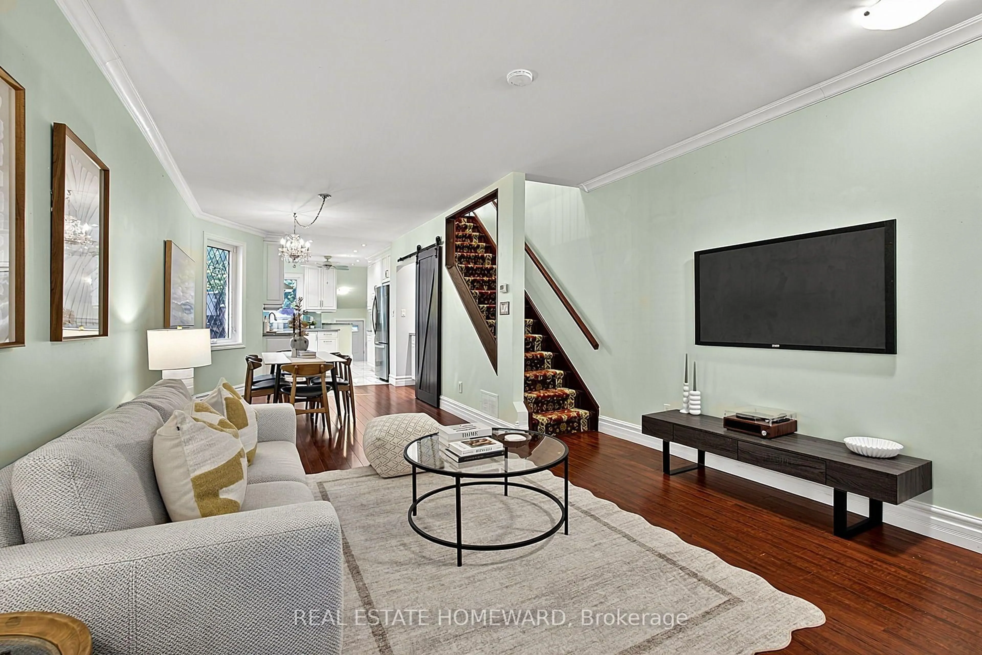 Living room with furniture, unknown for 190 Rhodes Ave, Toronto Ontario M4L 3A1