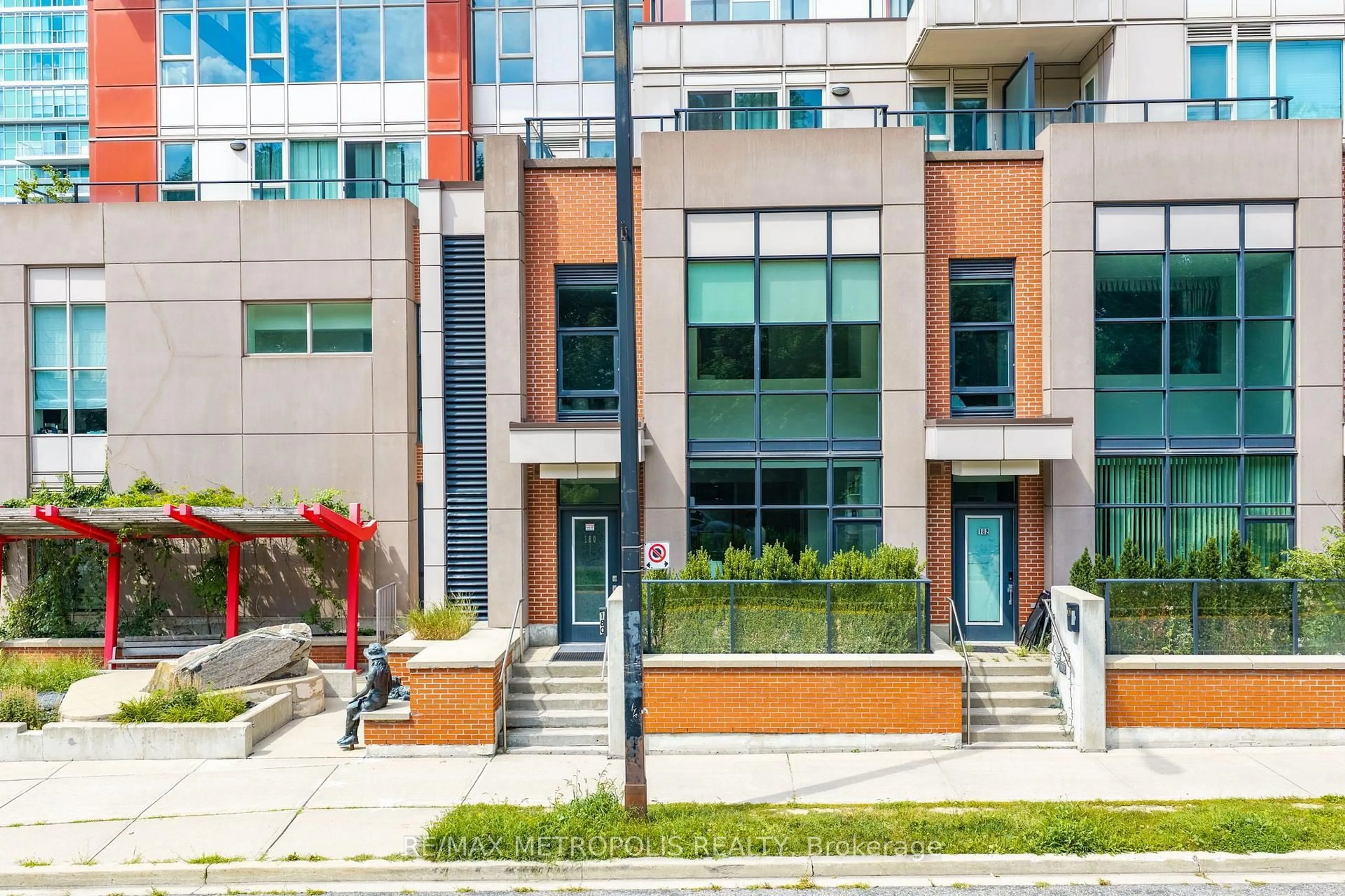 Home with brick exterior material, street for 180 Borough Dr, Toronto Ontario M1P 0B5