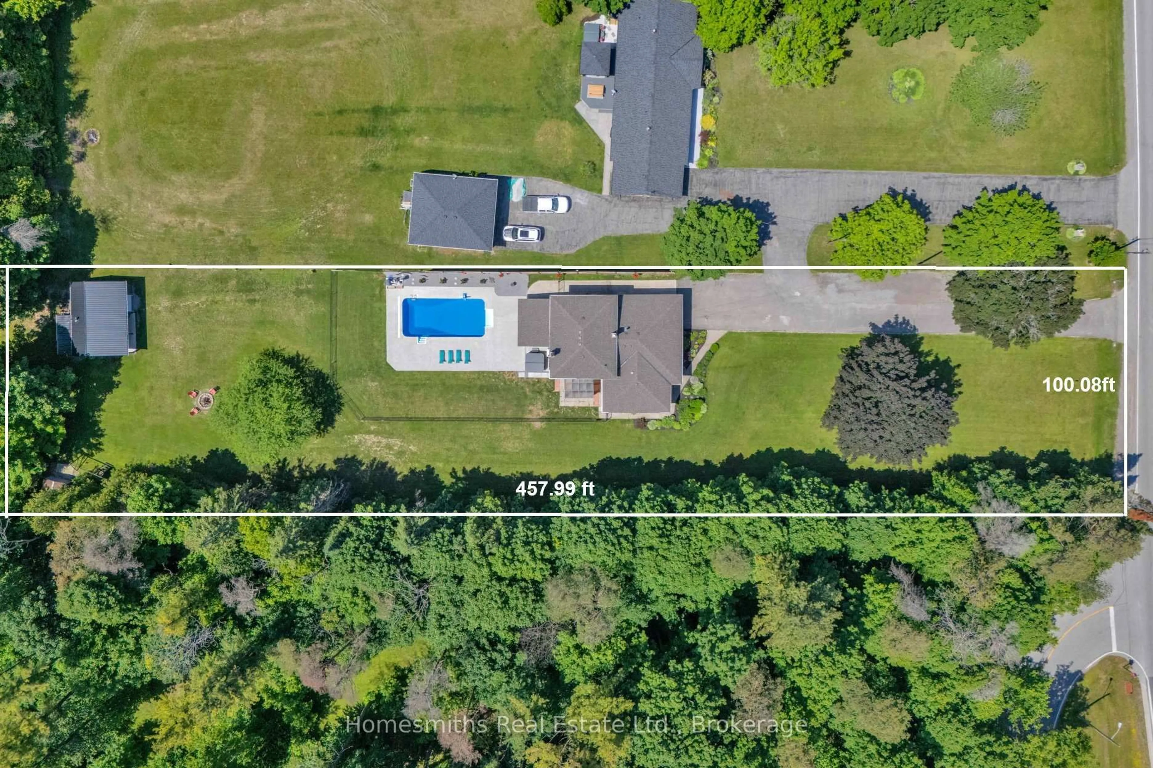 A pic from outside/outdoor area/front of a property/back of a property/a pic from drone, water/lake/river/ocean view for 4726 Main St, Clarington Ontario L0B 1M0