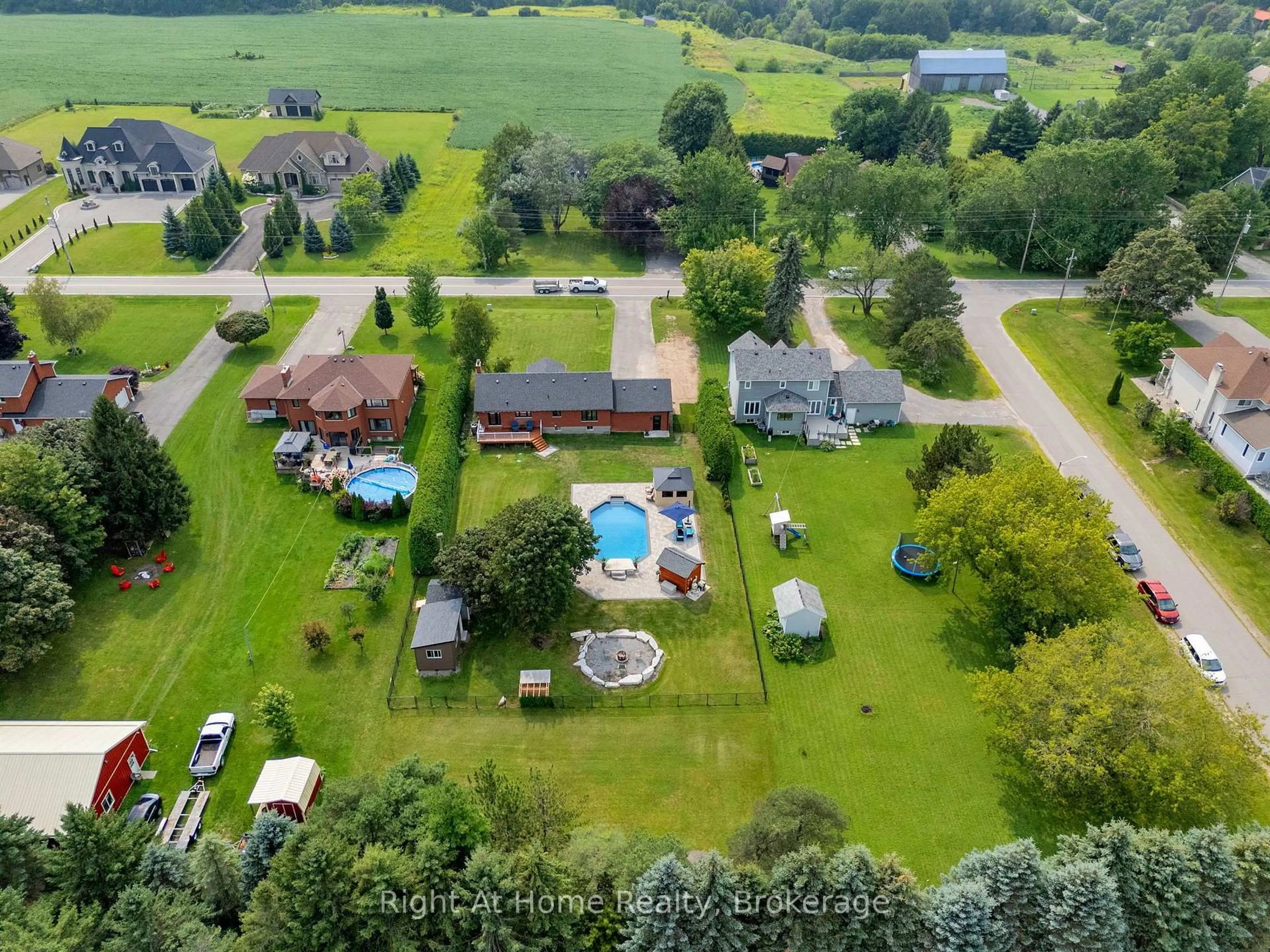 A pic from outside/outdoor area/front of a property/back of a property/a pic from drone, water/lake/river/ocean view for 5761 Solina Rd, Clarington Ontario L0B 1J0
