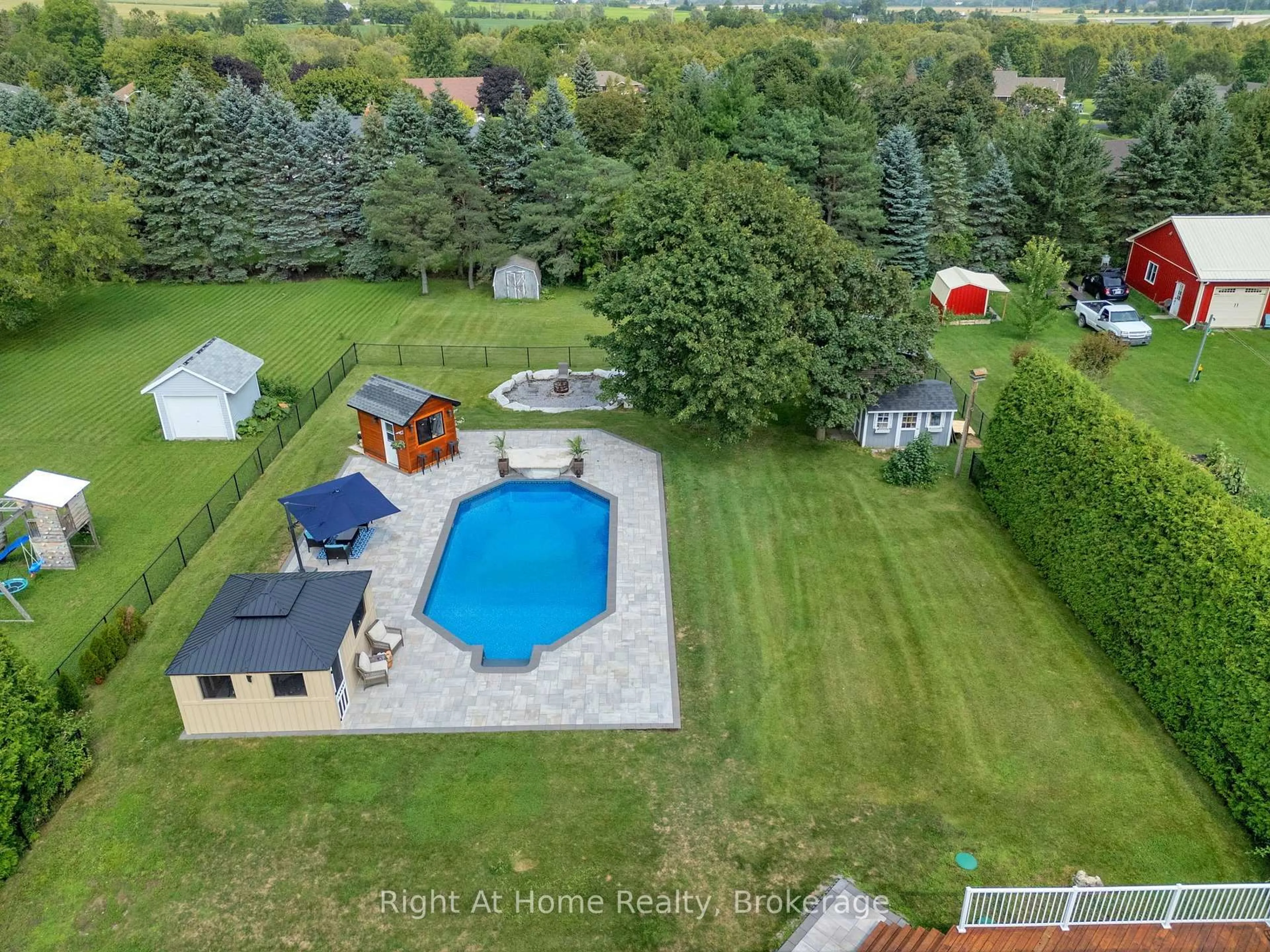 A pic from outside/outdoor area/front of a property/back of a property/a pic from drone, water/lake/river/ocean view for 5761 Solina Rd, Clarington Ontario L0B 1J0