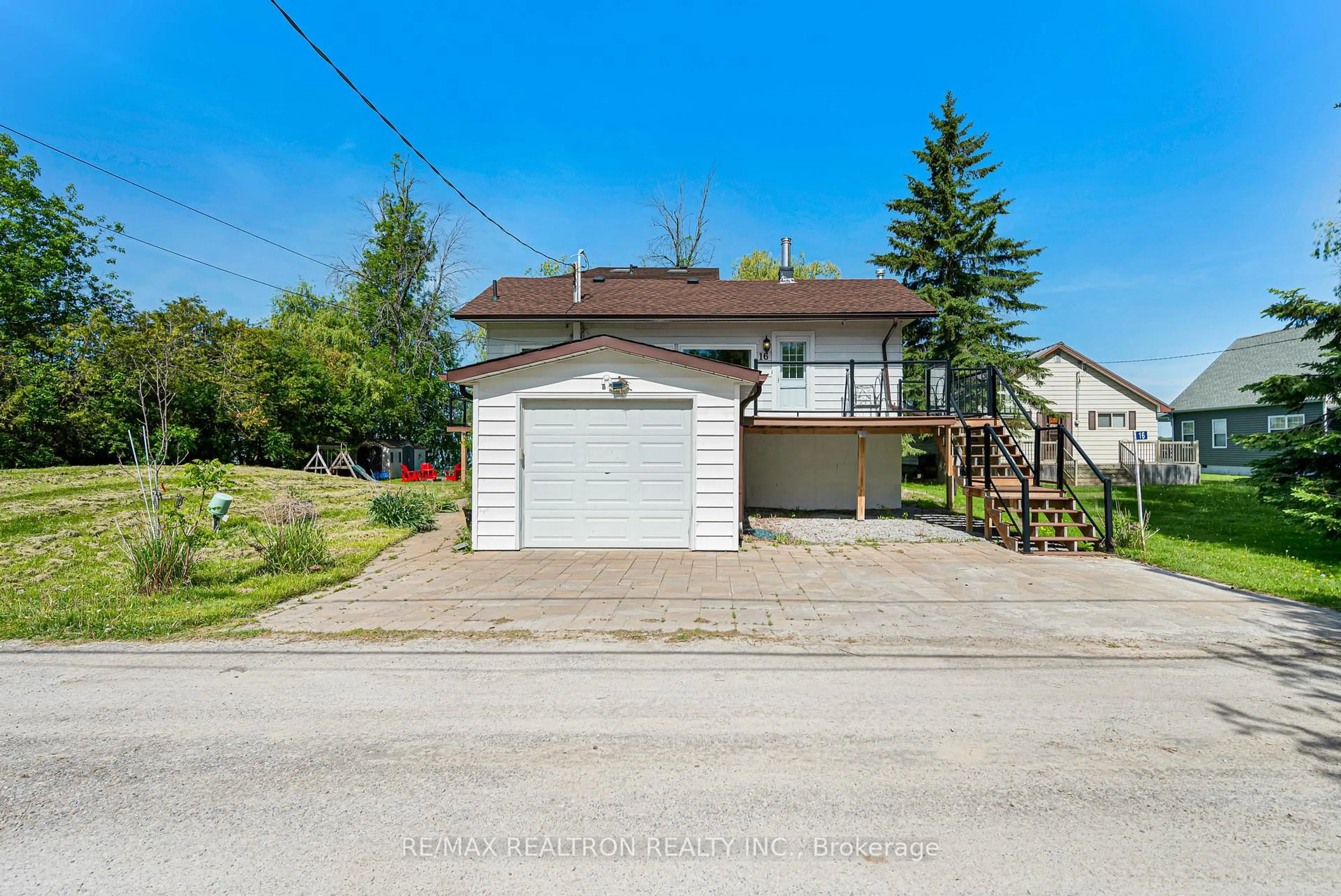 A pic from outside/outdoor area/front of a property/back of a property/a pic from drone, street for 16 Birch Island Rd, Scugog Ontario L0B 1K0