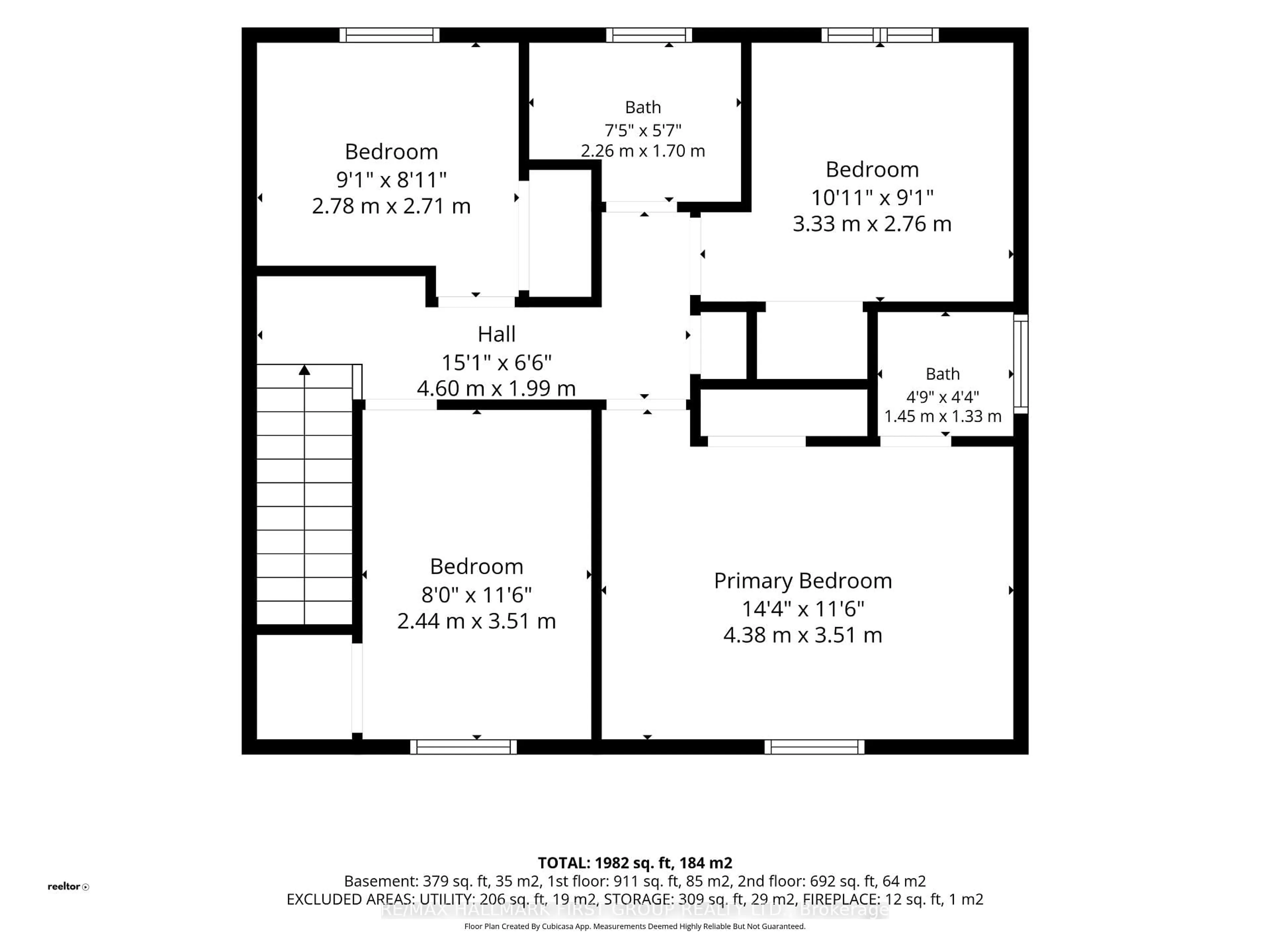 Floor plan for 119 Frederick St, Whitby Ontario L1N 6K1
