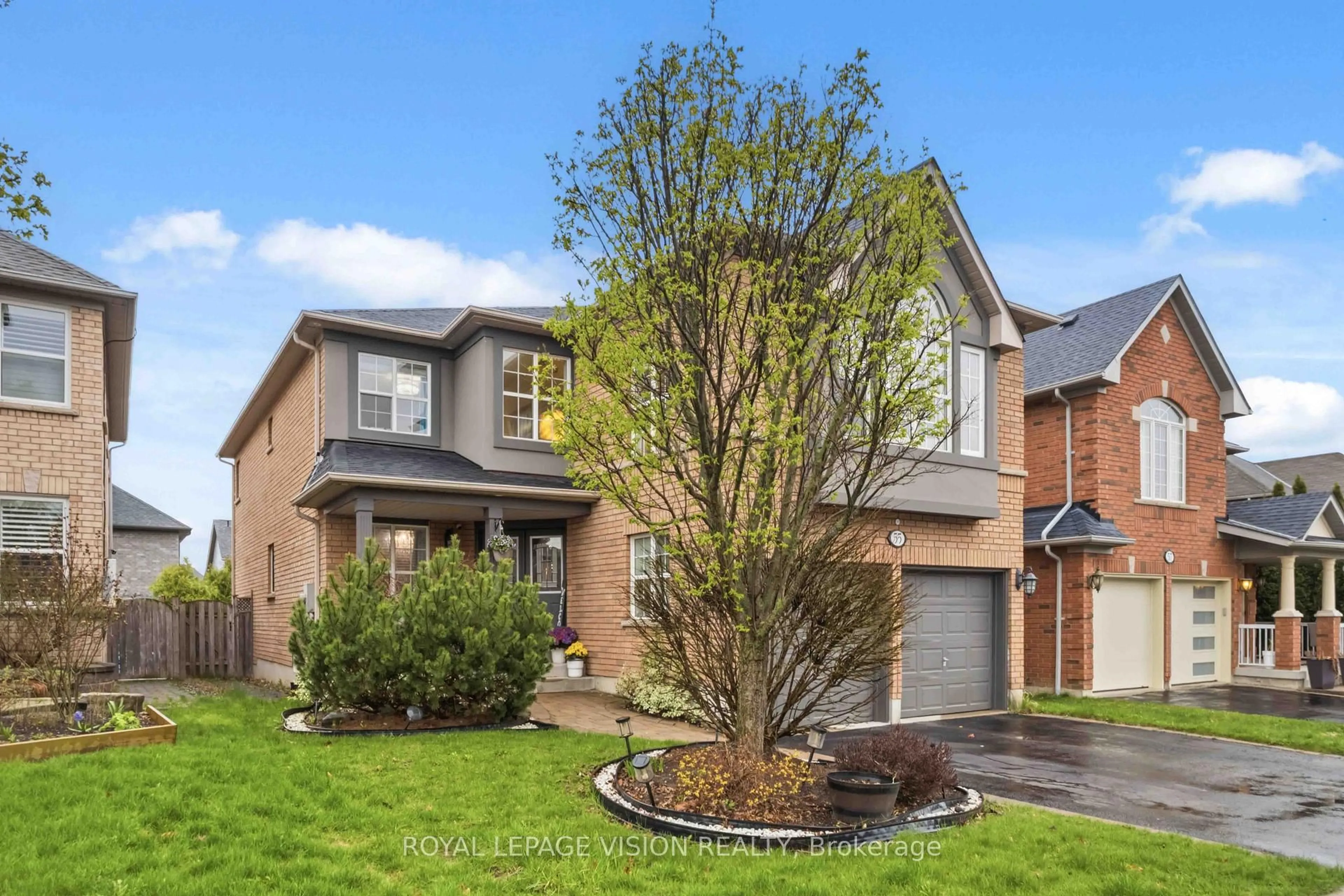 Home with brick exterior material, street for 55 Medland Ave, Whitby Ontario L1P 1S7