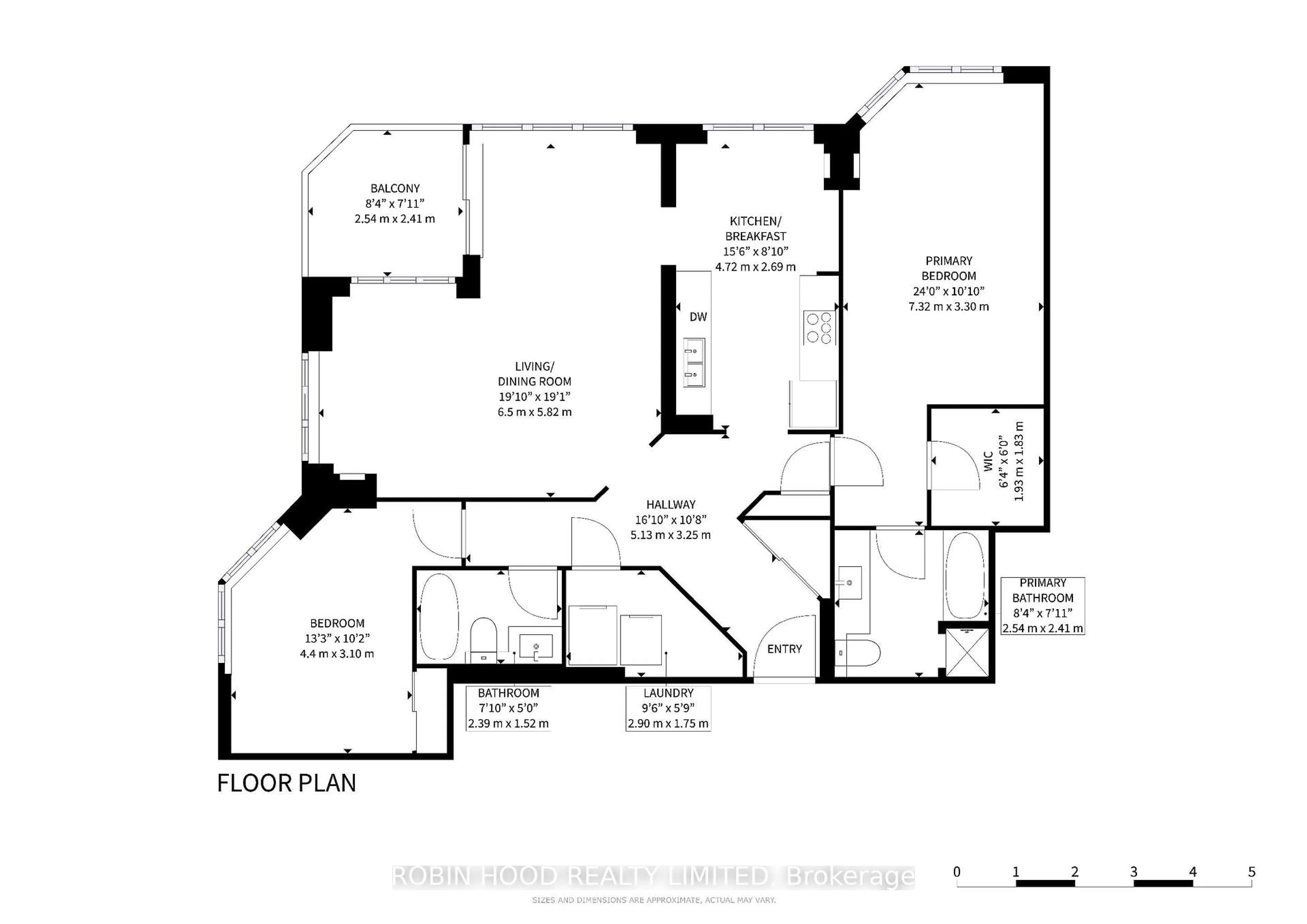 Floor plan for 400 Mclevin Ave #603, Toronto Ontario M1B 5J4