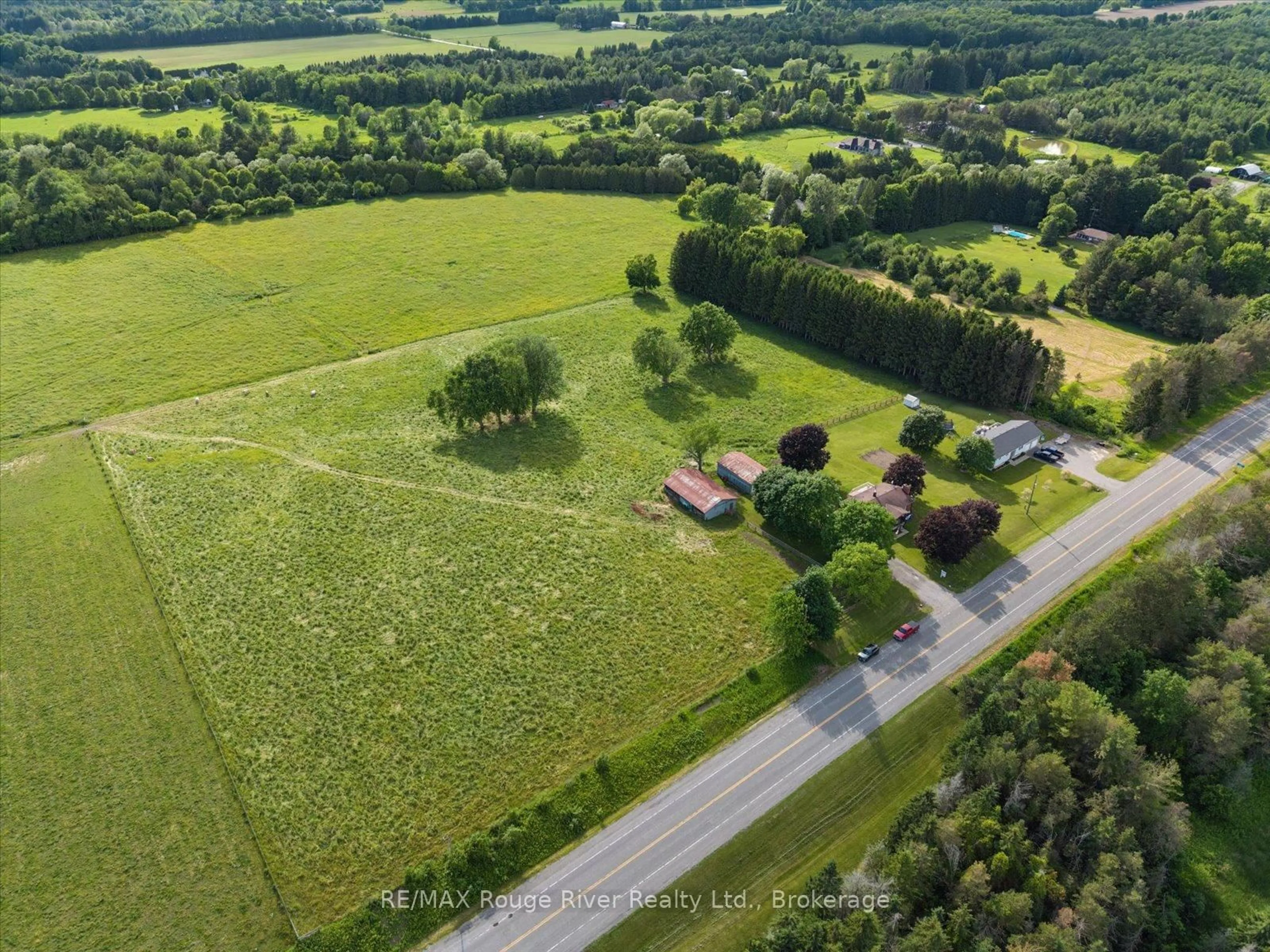 A pic from outside/outdoor area/front of a property/back of a property/a pic from drone, unknown for 3714 Newtonville Rd, Clarington Ontario L0A 1J0