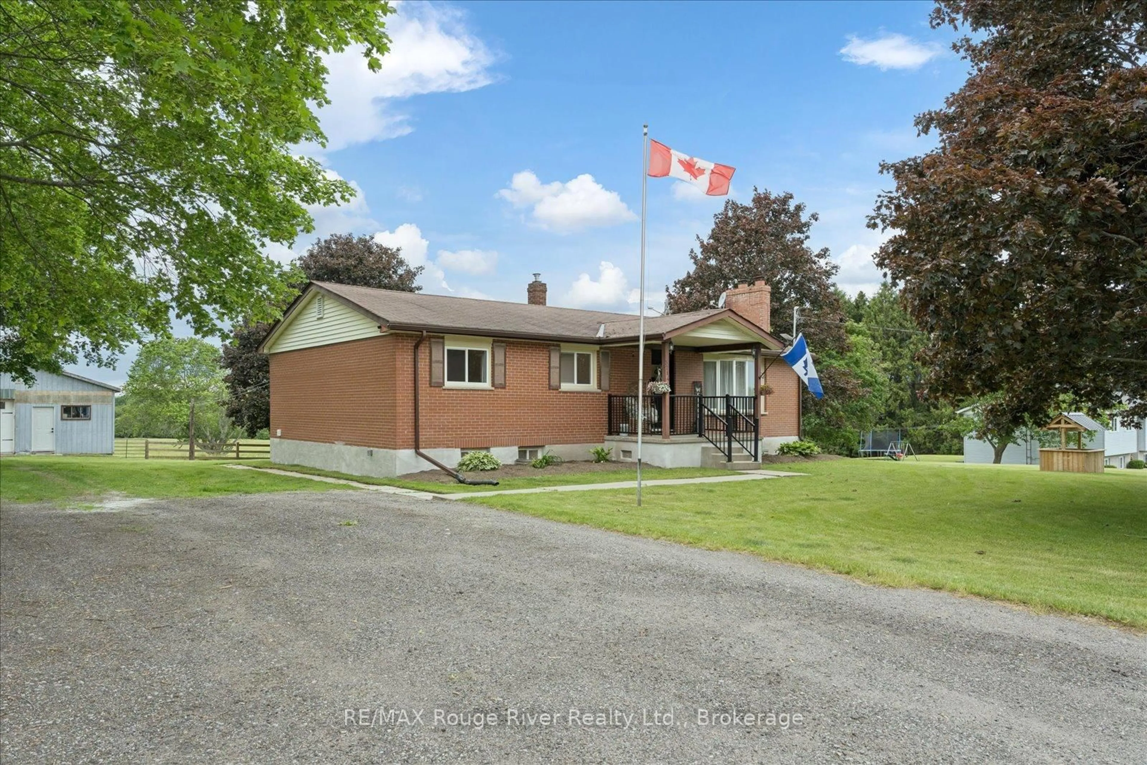 A pic from outside/outdoor area/front of a property/back of a property/a pic from drone, unknown for 3714 Newtonville Rd, Clarington Ontario L0A 1J0