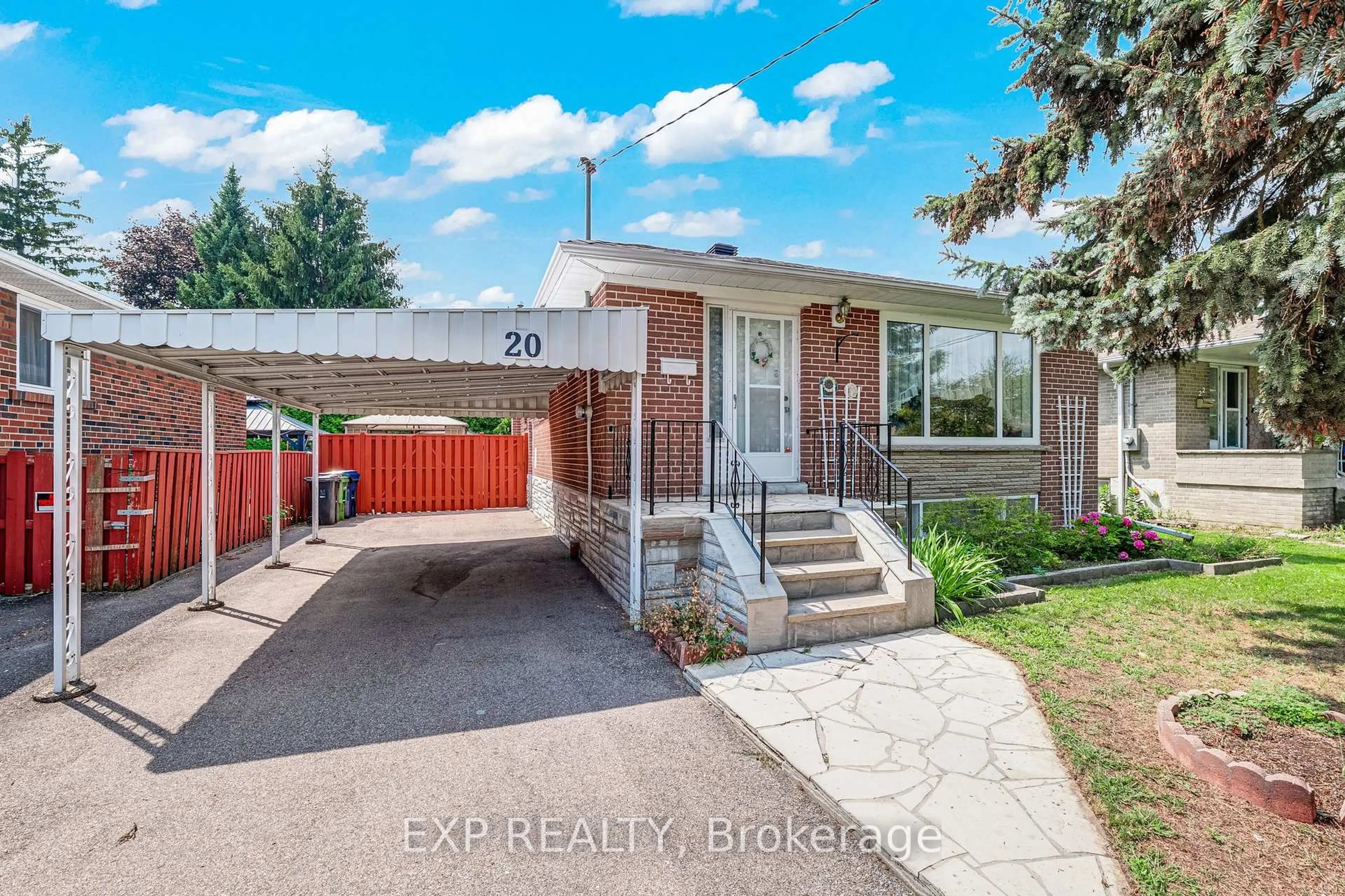 Home with brick exterior material, street for 20 Marlena Dr, Toronto Ontario M1E 2Z1