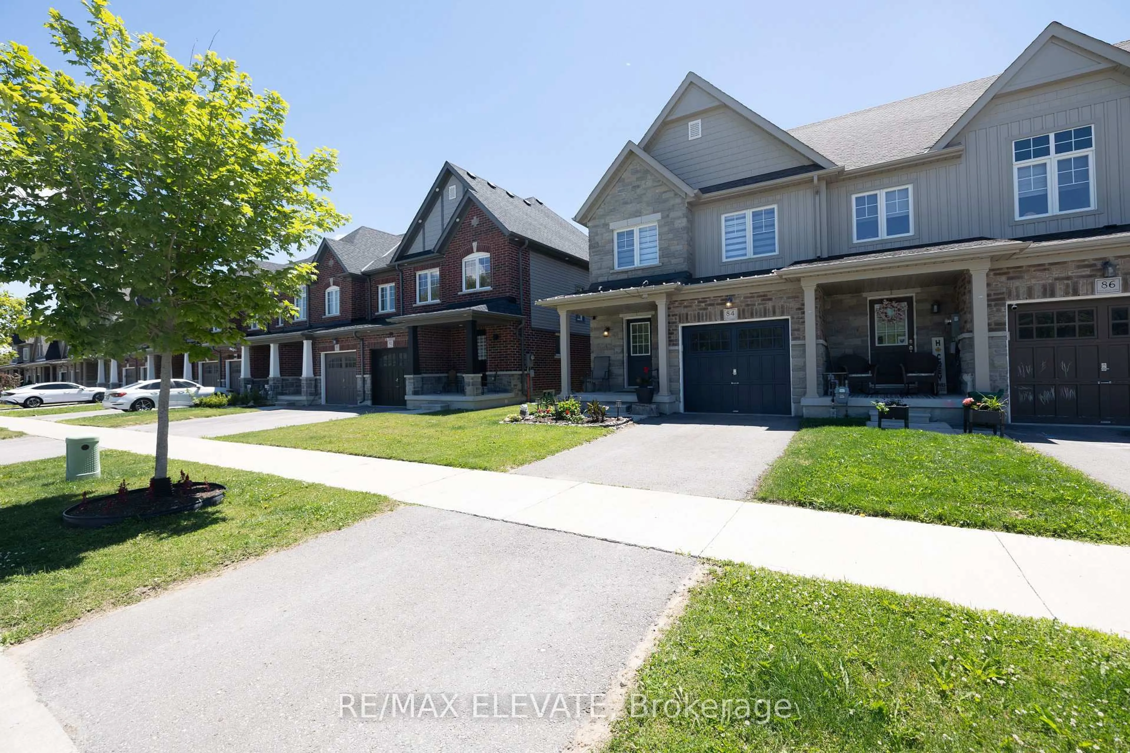 A pic from outside/outdoor area/front of a property/back of a property/a pic from drone, street for 84 Cotton St, Clarington Ontario L1C 5H3