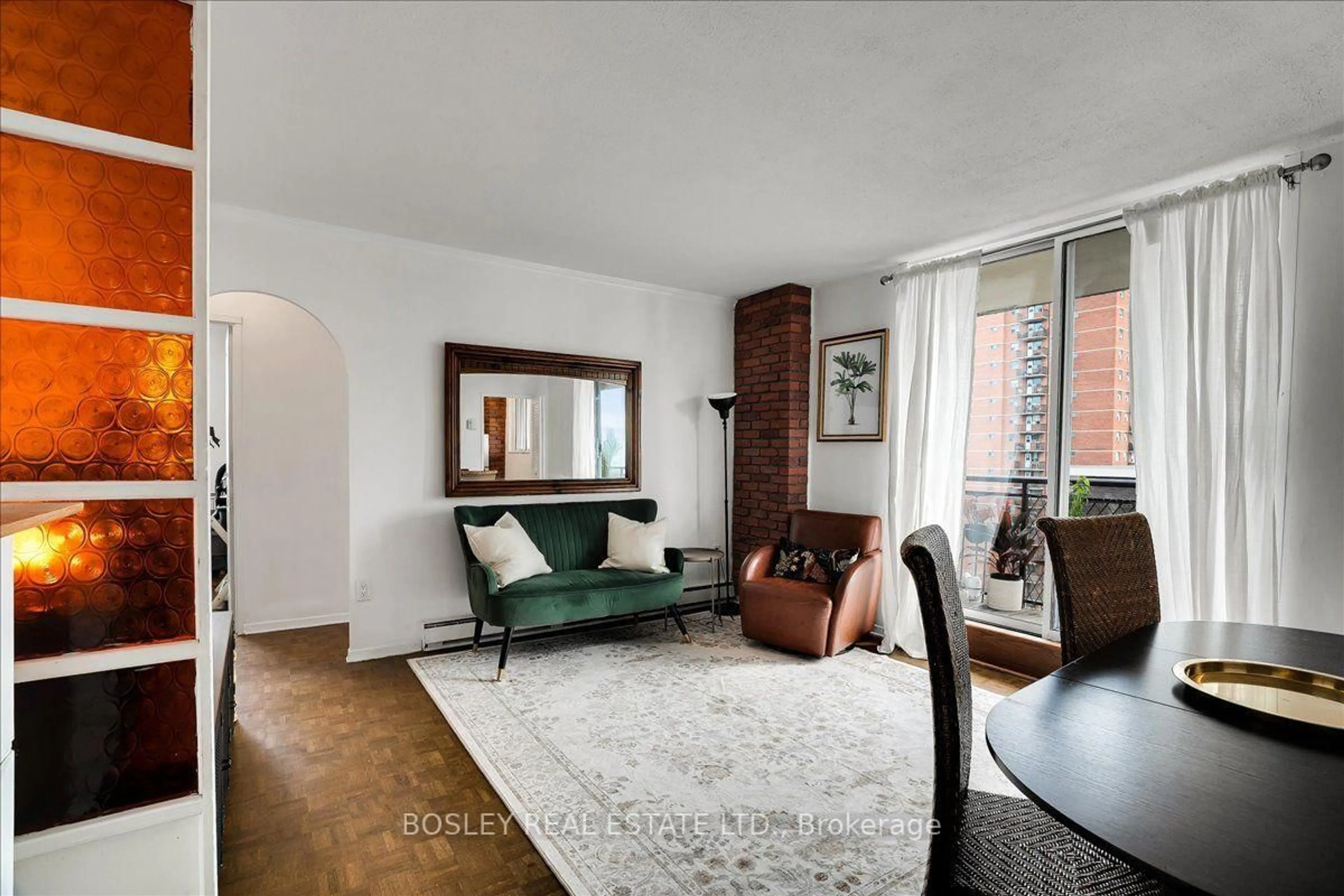 Living room with furniture, unknown for 1145 Logan Ave #1102, Toronto Ontario M4K 3G9