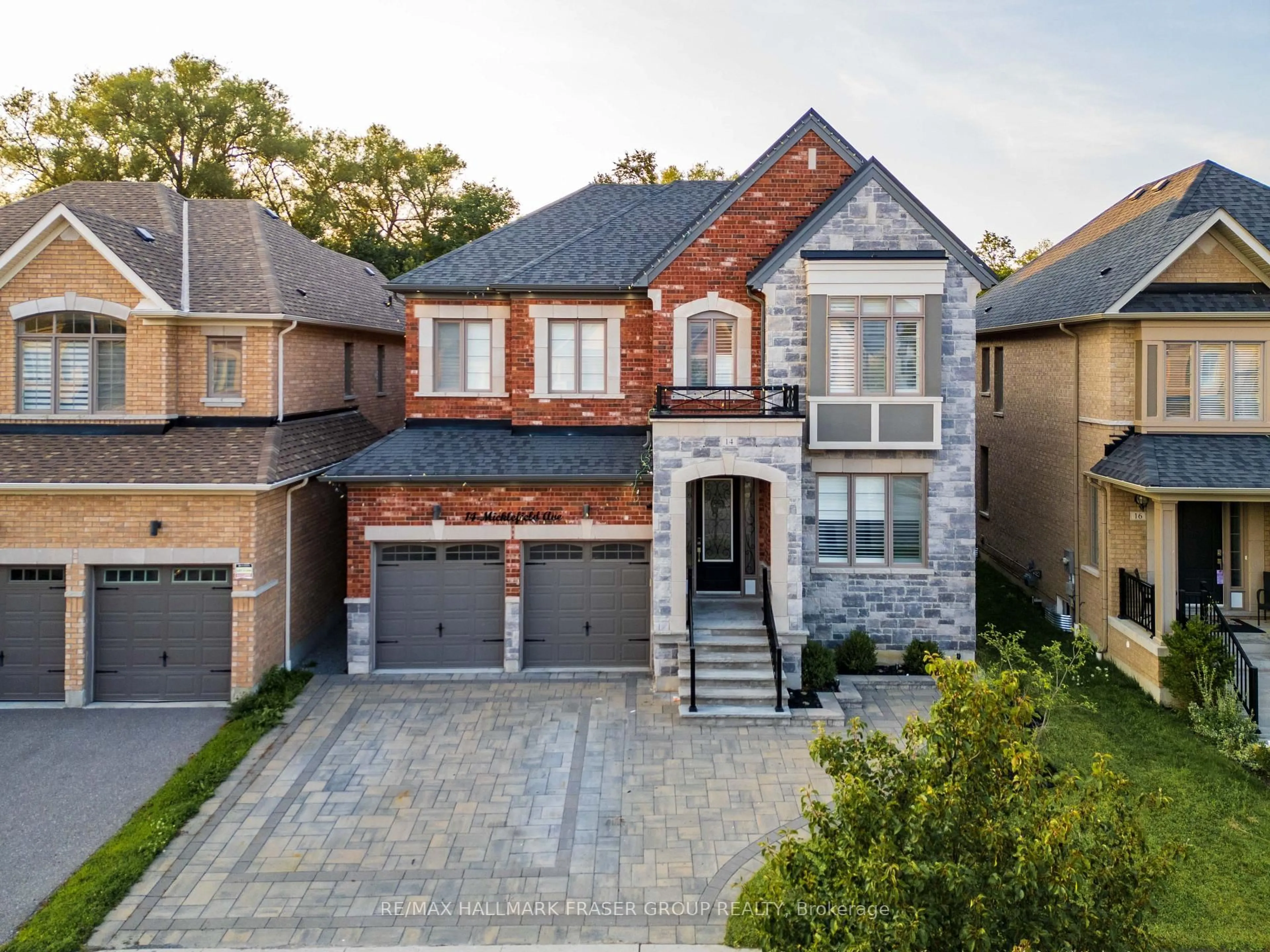 Home with brick exterior material, street for 14 Micklefield Ave, Whitby Ontario L1P 0C3