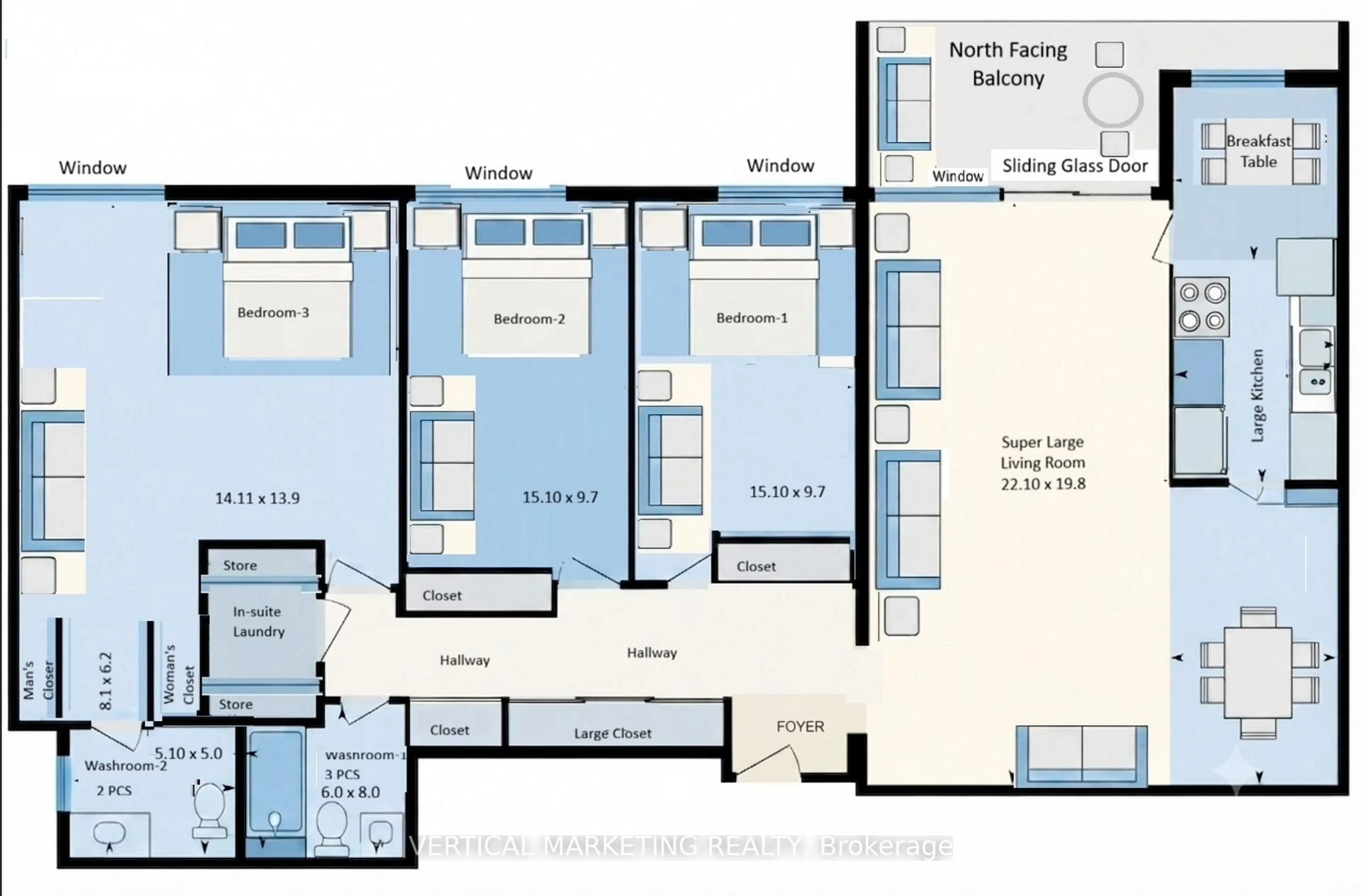 Floor plan for 20 Gilder Dr #PH07, Toronto Ontario M1K 5E1