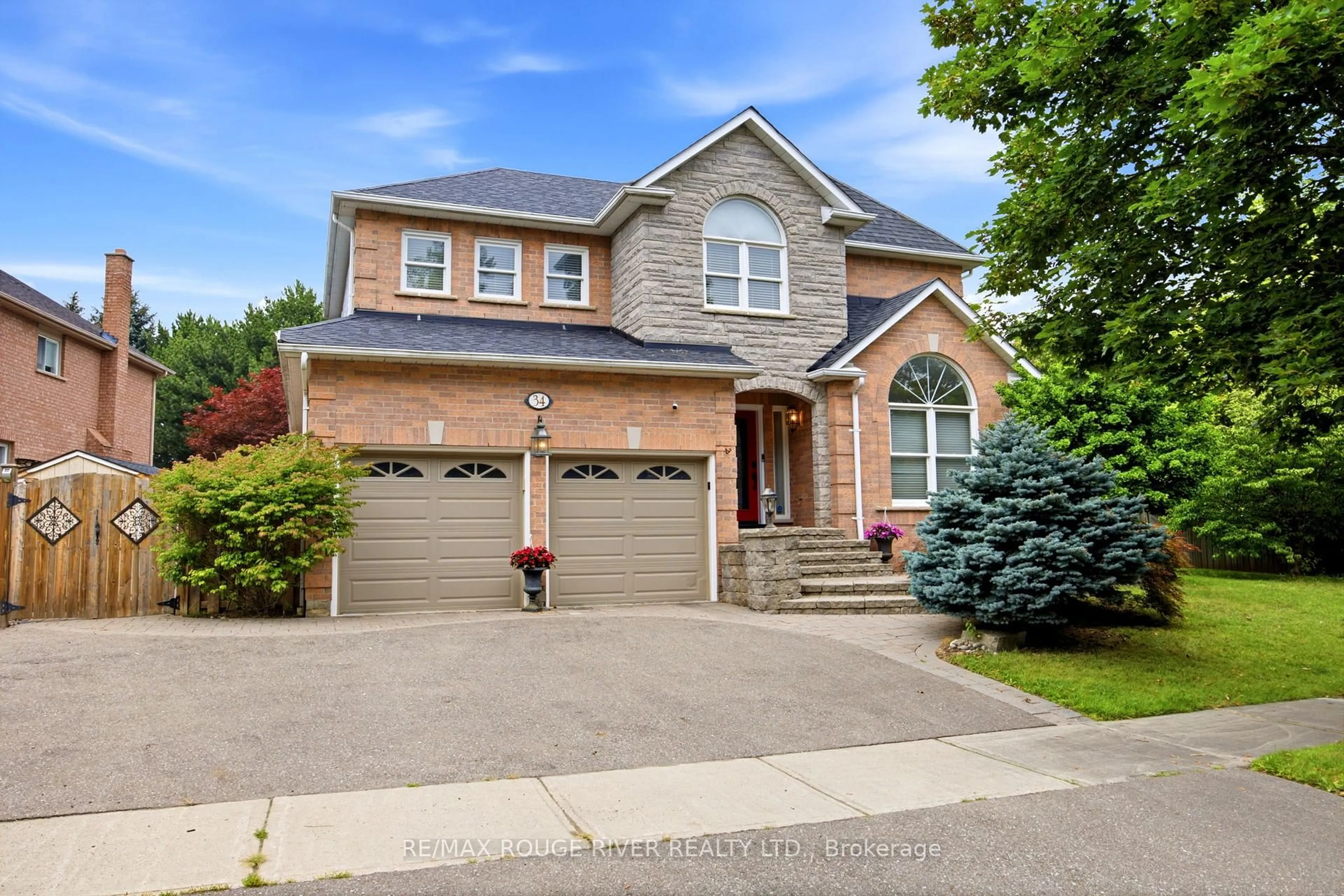 Home with brick exterior material, street for 34 Kennett Dr, Whitby Ontario L1P 1L5