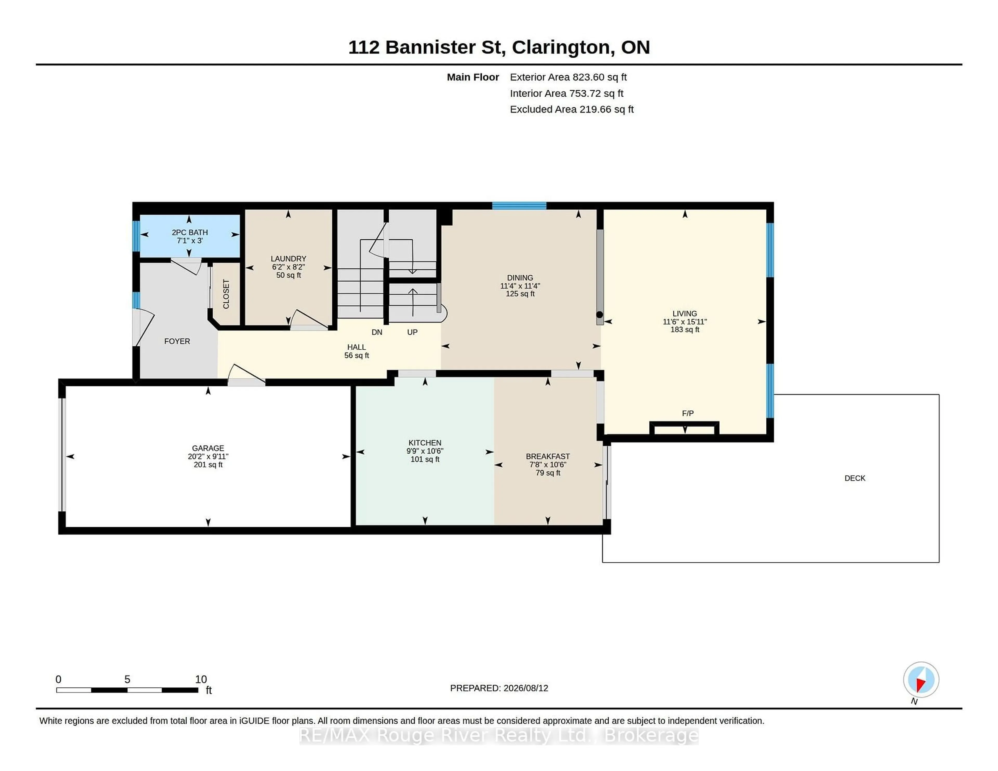 Floor plan for 112 Bannister St, Clarington Ontario L1C 5L9