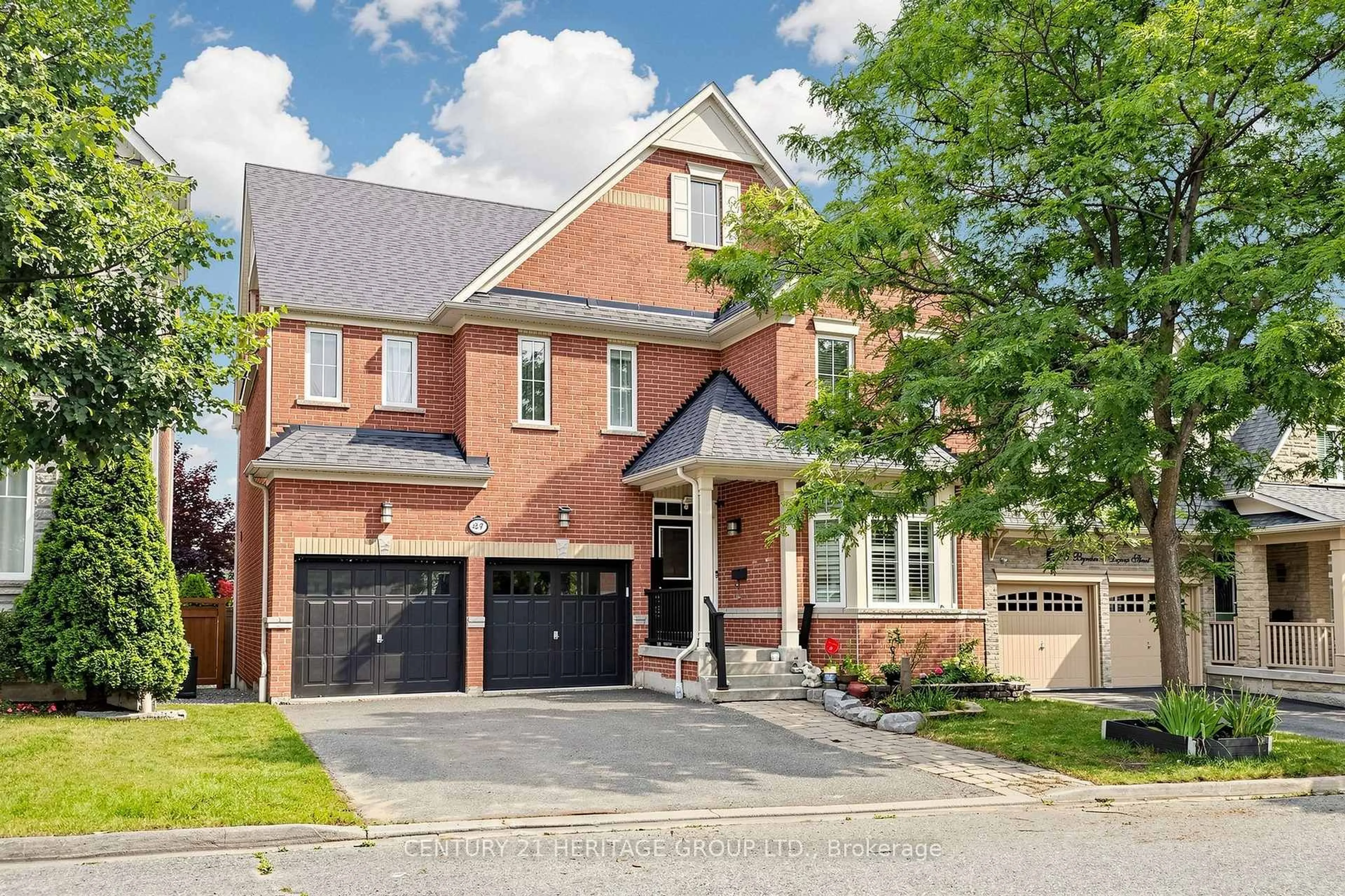 Home with brick exterior material, street for 27 Byram Downs St, Ajax Ontario L1Z 1P9