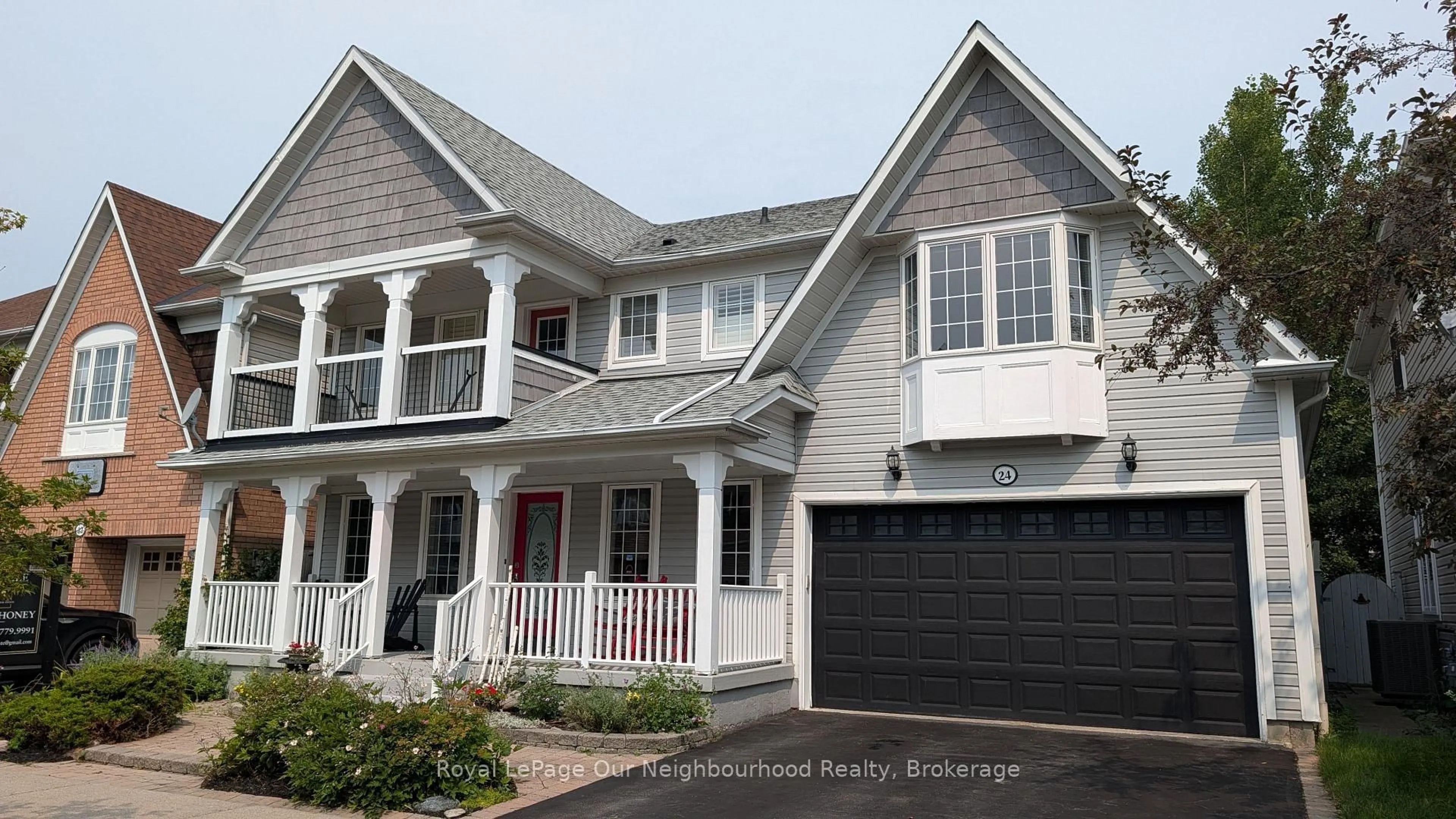 Home with vinyl exterior material, street for 24 Kingham Ave, Ajax Ontario L1Z 1M9