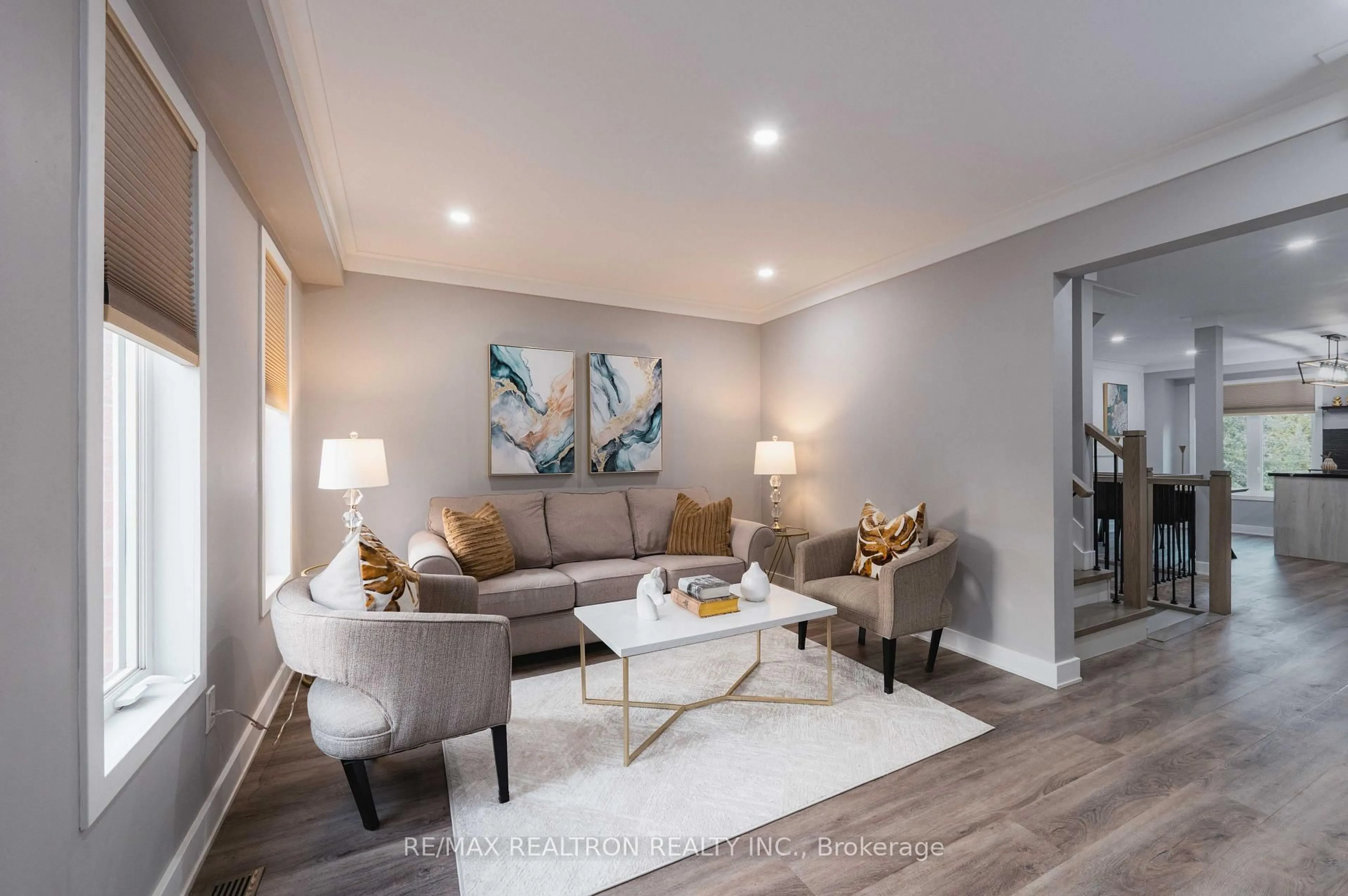 Living room with furniture, unknown for 23 Pennefather Lane, Ajax Ontario L1T 4H2