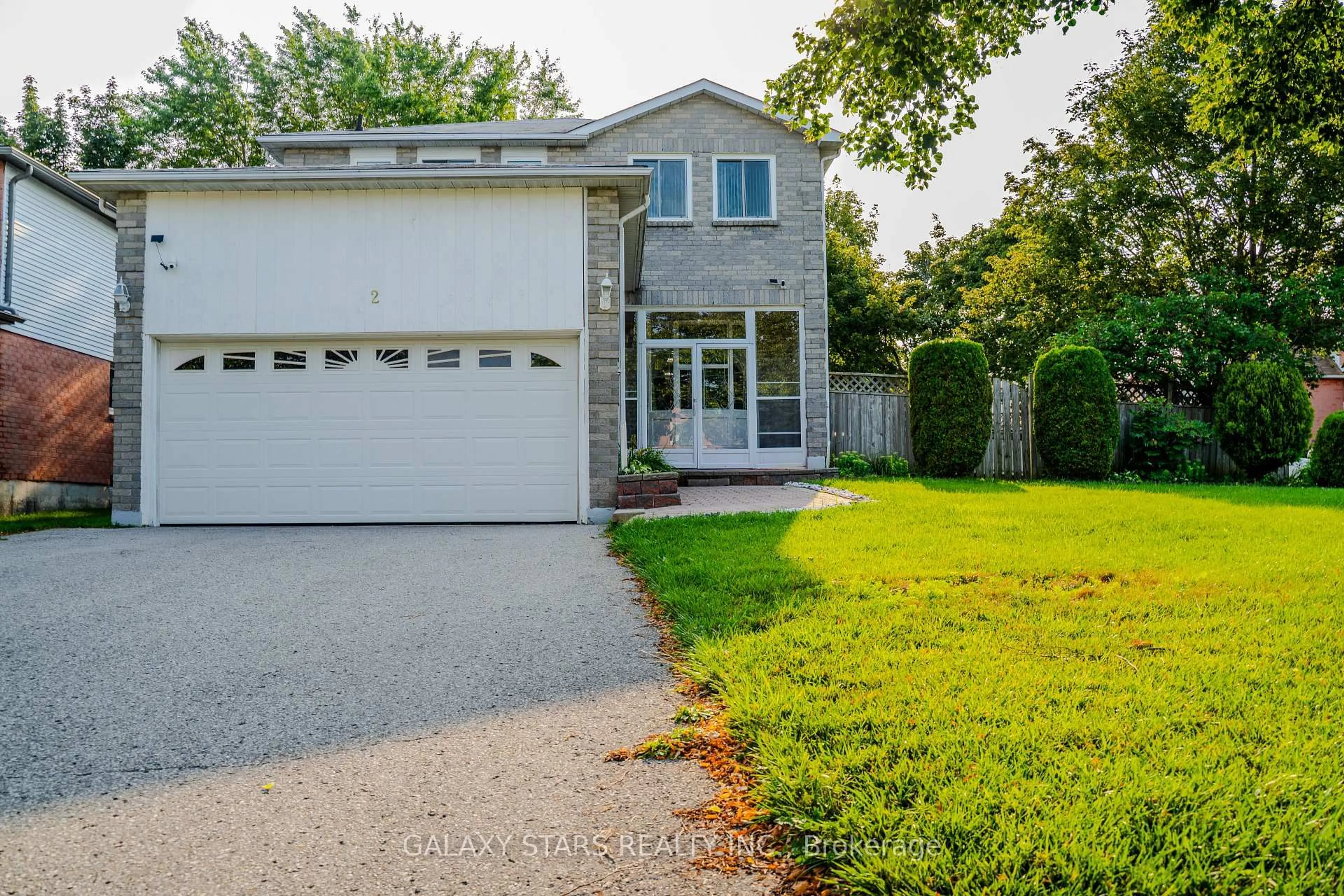 Home with vinyl exterior material, street for 2 Noble Dr, Ajax Ontario L1Z 1B5