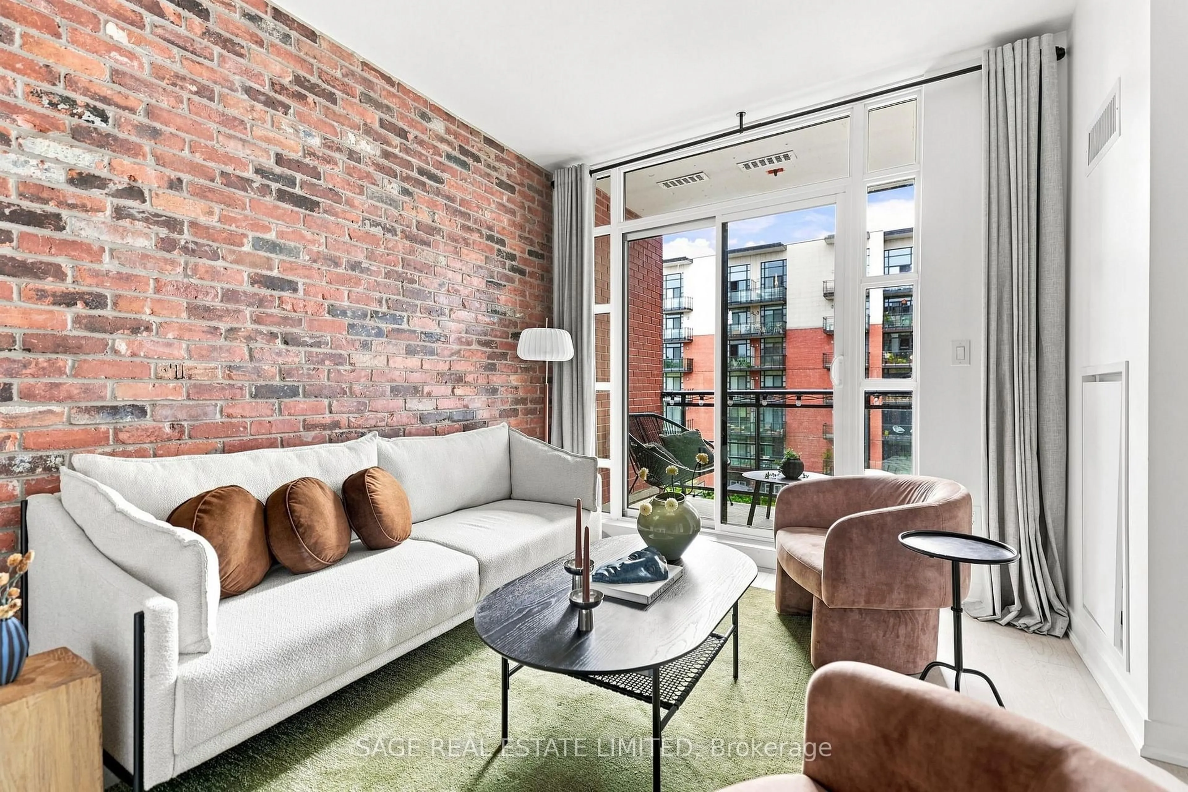 Living room with furniture, unknown for 88 Colgate Ave #435, Toronto Ontario M4M 0A6