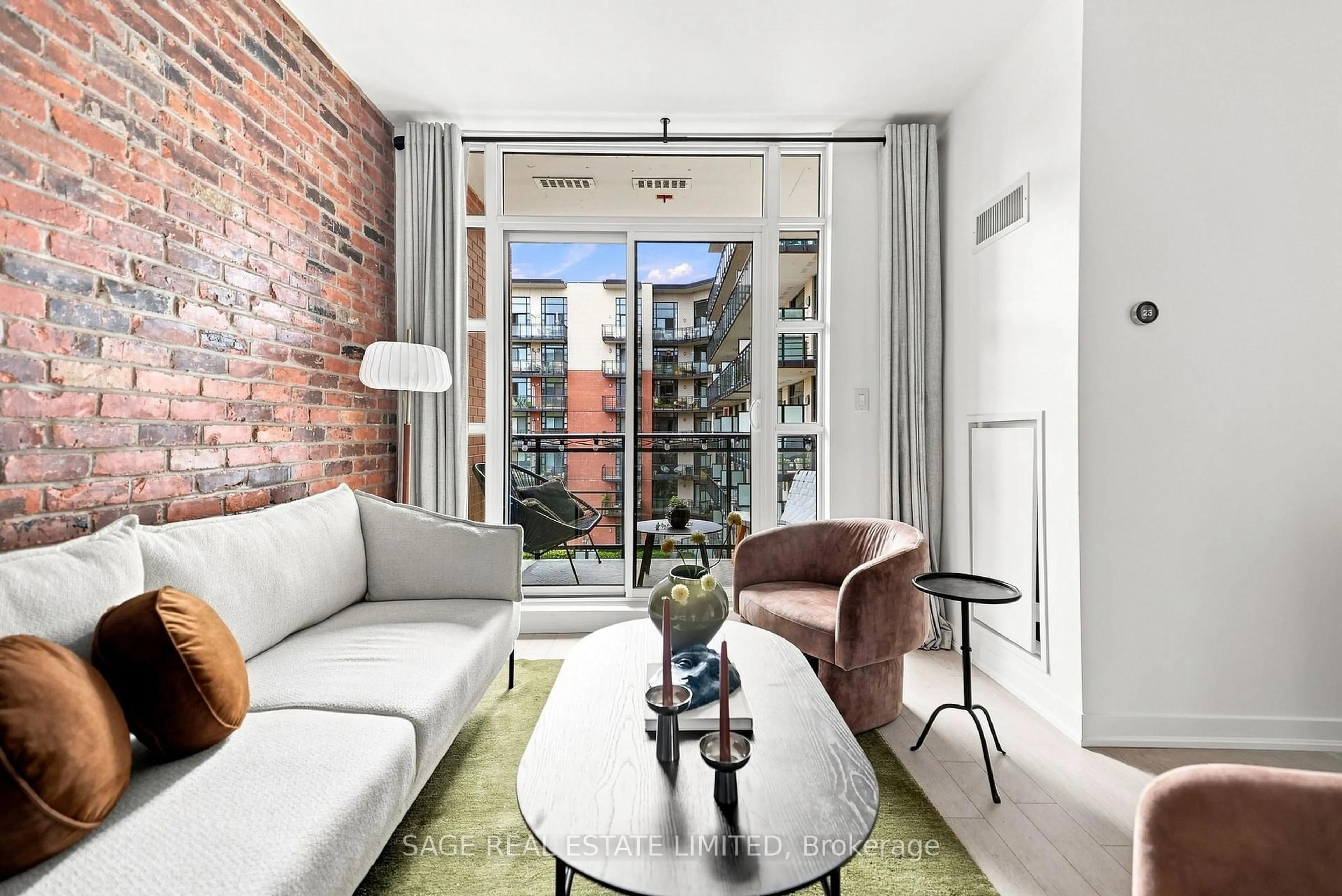 Living room with furniture, unknown for 88 Colgate Ave #435, Toronto Ontario M4M 0A6