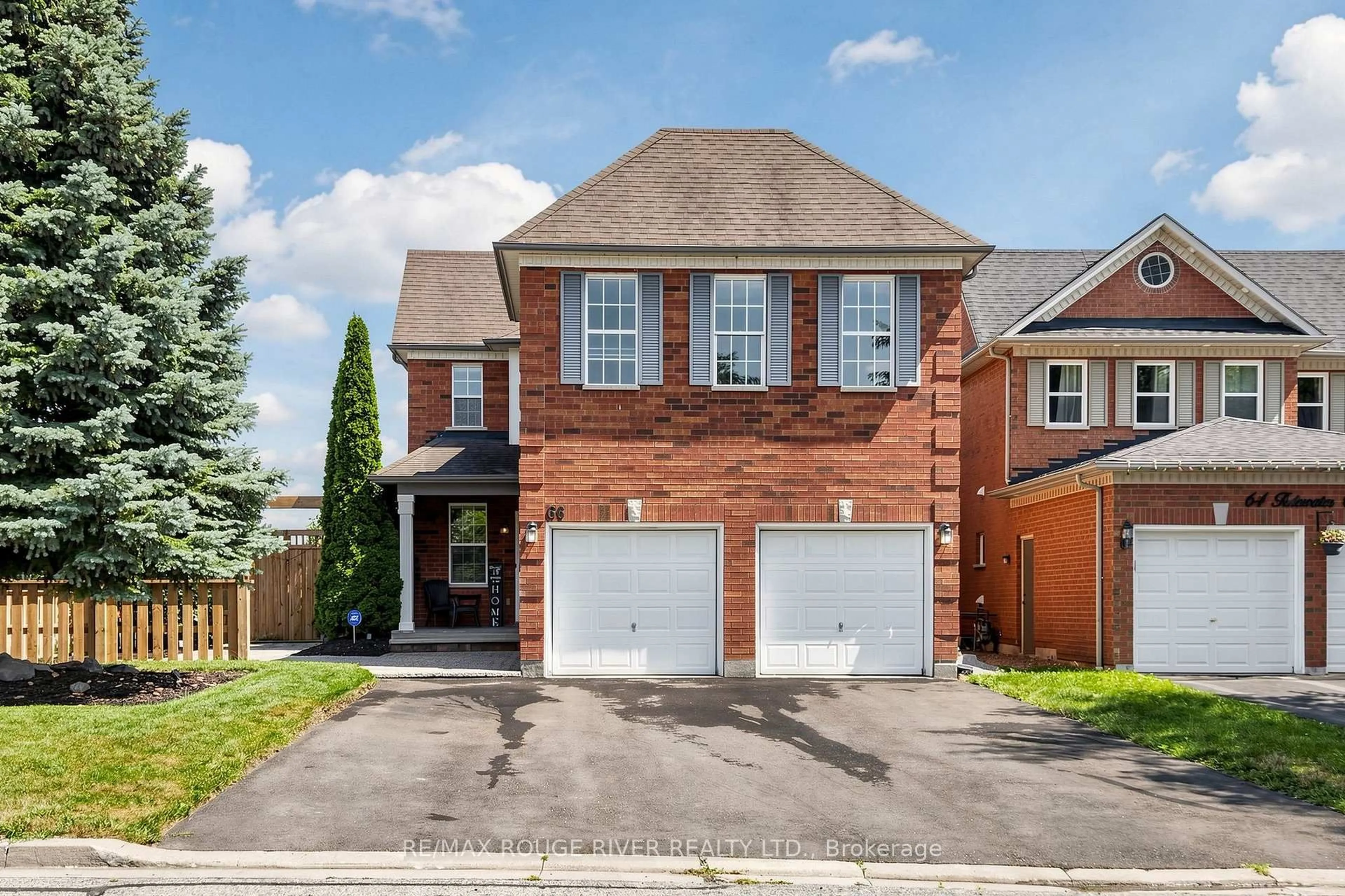Home with brick exterior material, street for 66 Tidewater Cres, Whitby Ontario L1P 1M3