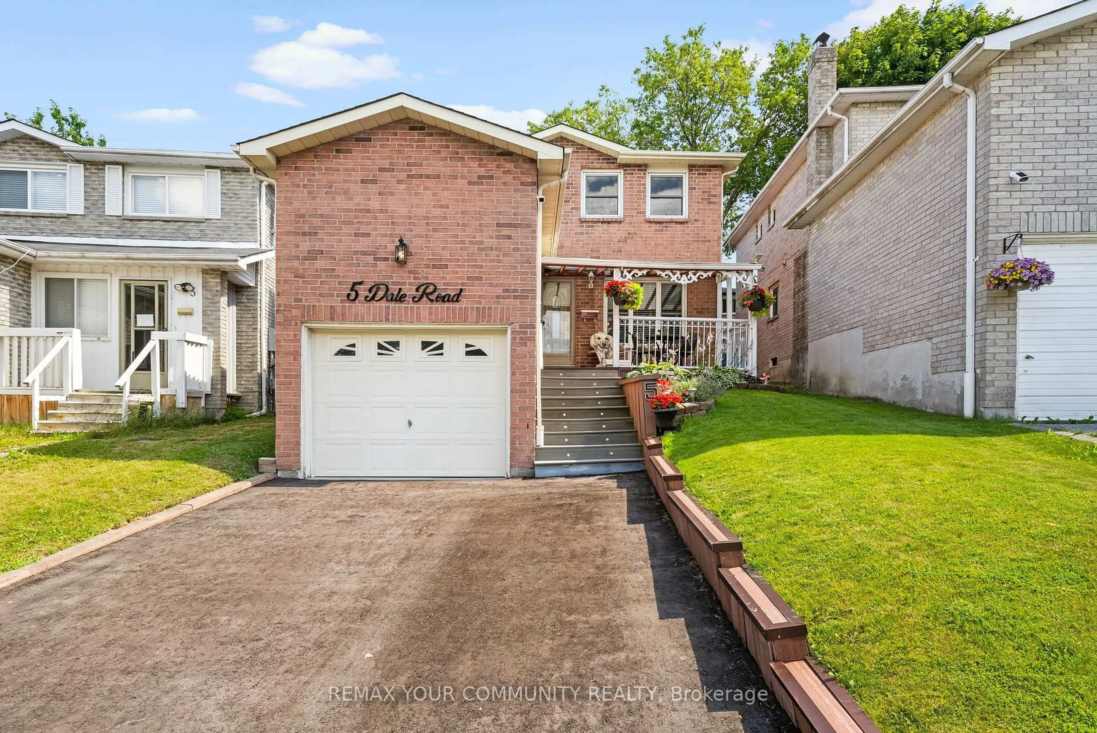 Home with brick exterior material, street for 5 Dale Rd, Ajax Ontario L1S 5W4