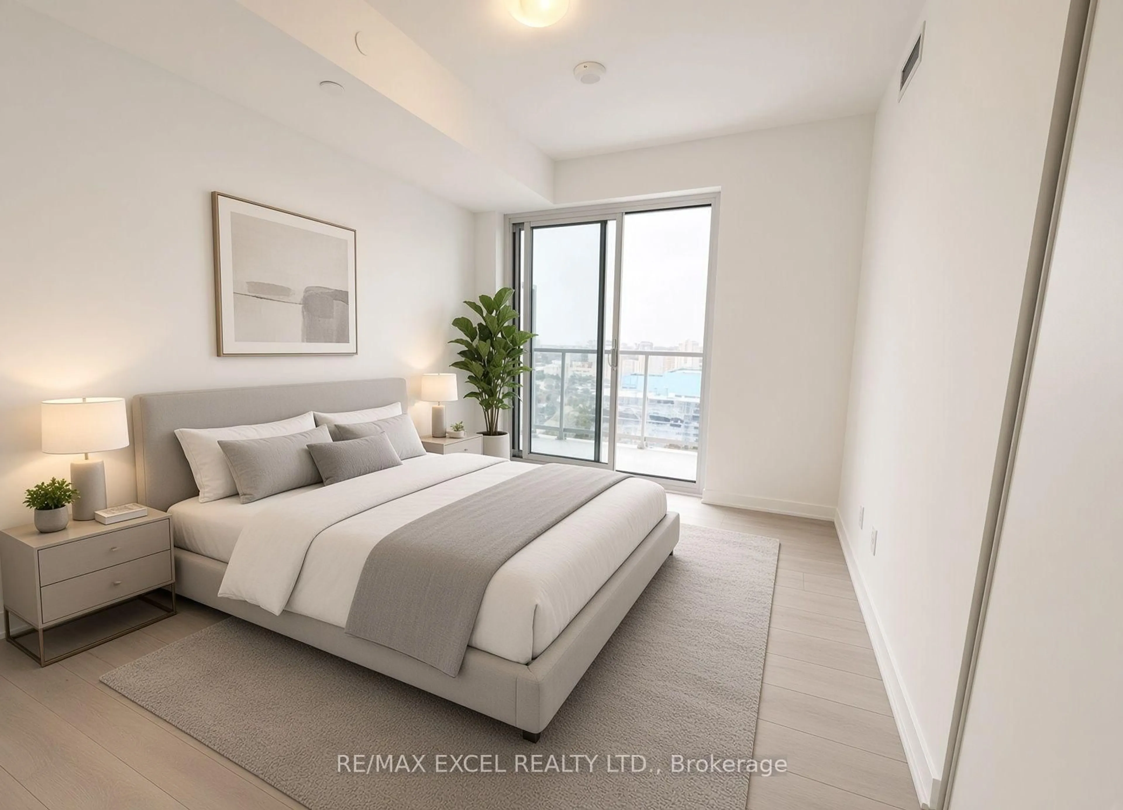 Bedroom with bed, unknown for 2031 Kennedy Rd #3221, Toronto Ontario M1T 0B8