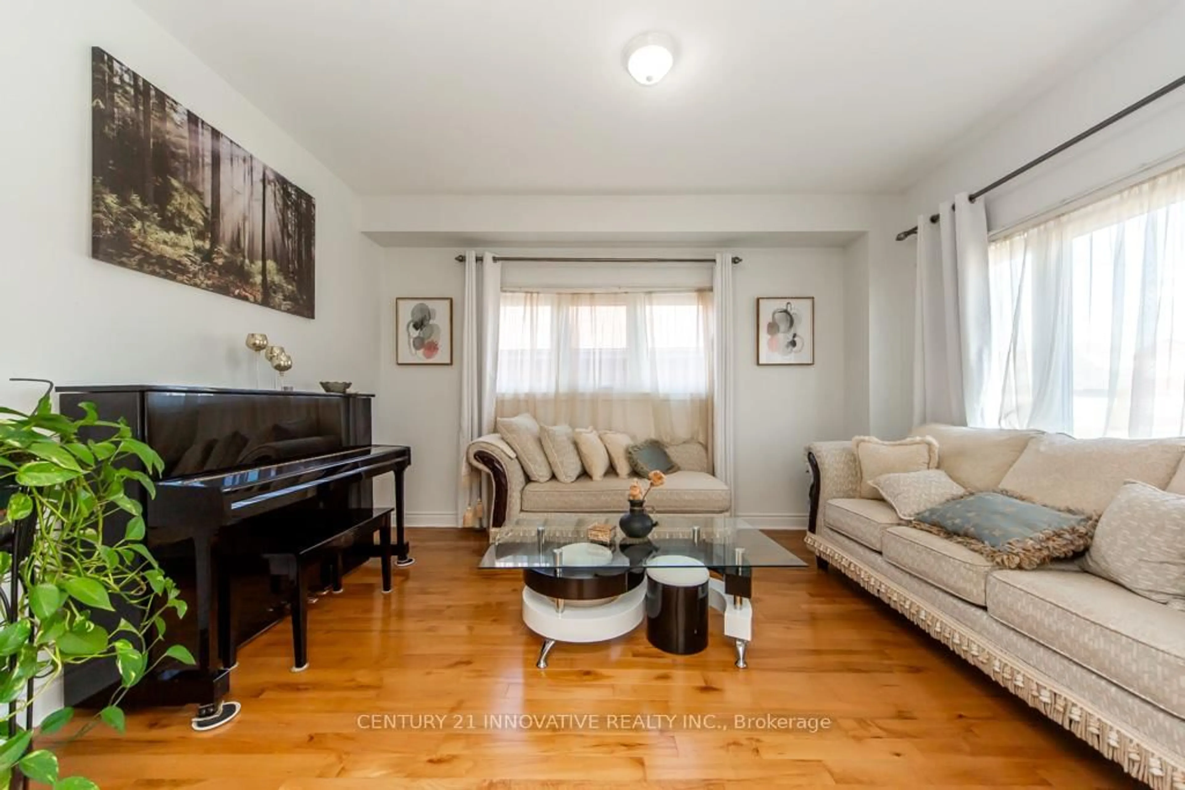 Living room with furniture, wood/laminate floor for 2504 Prestonvale Rd, Clarington Ontario L1E 1V9