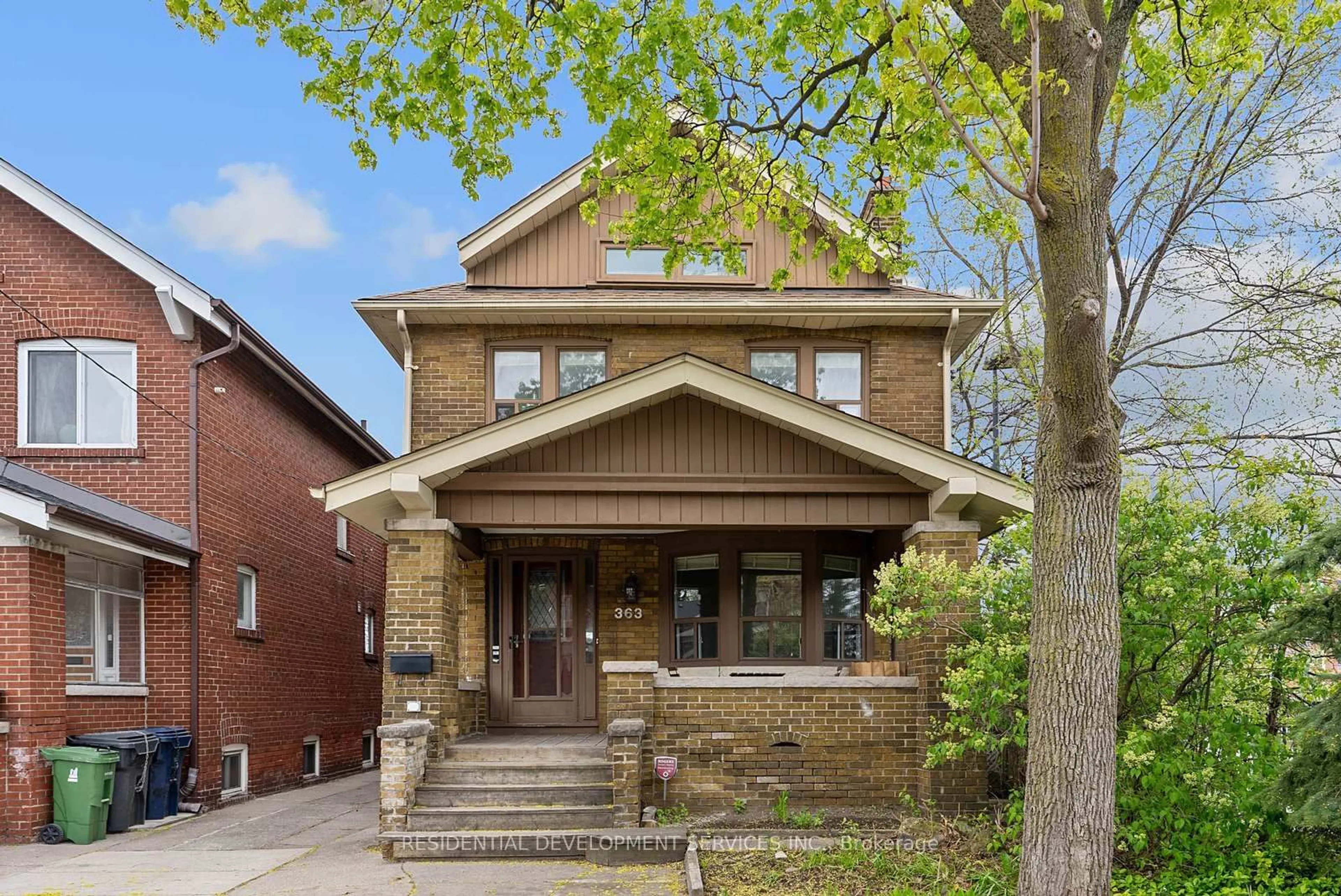 Home with brick exterior material, street for 363 Strathmore Blvd, Toronto Ontario M4C 1N4