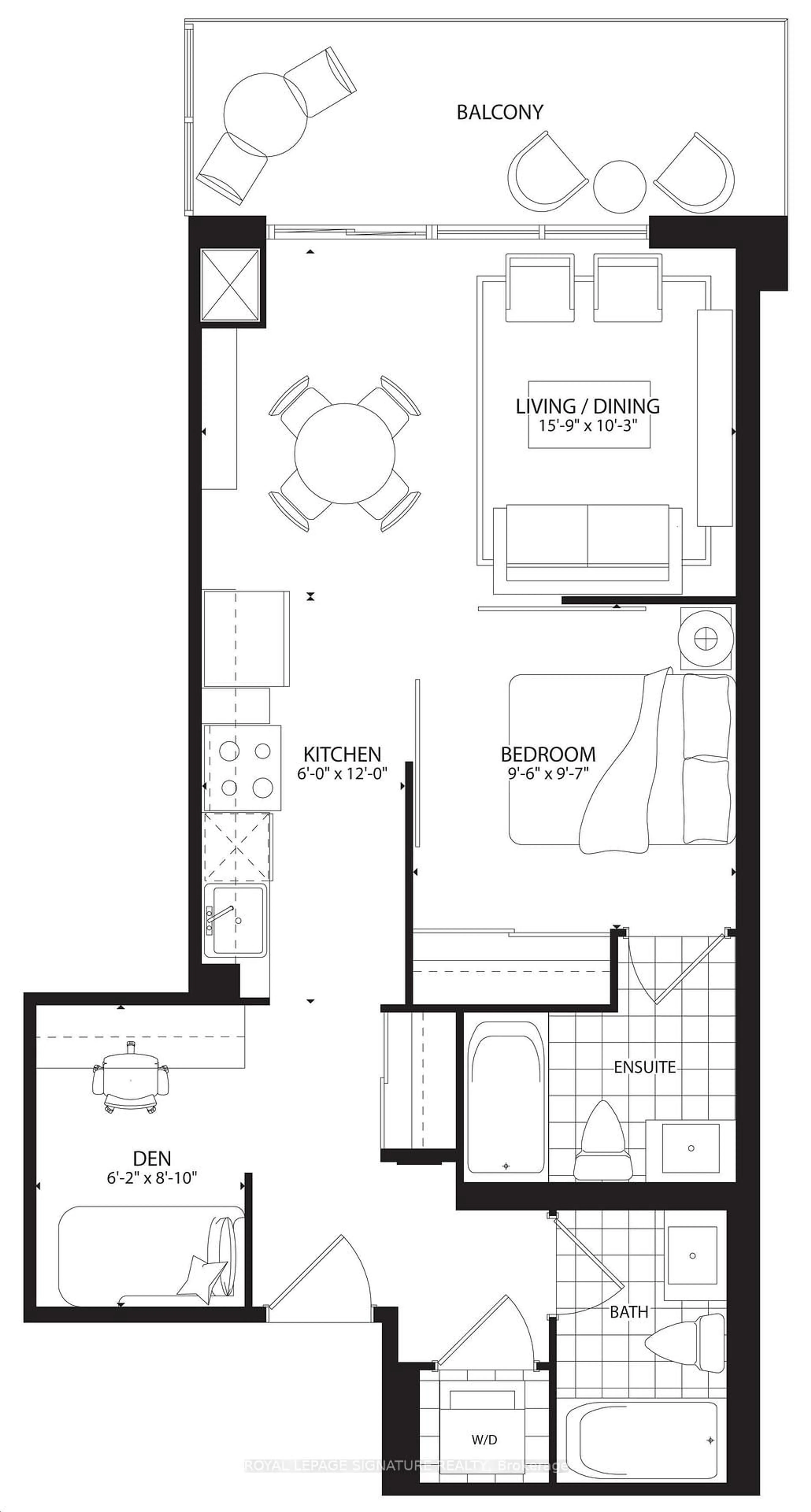 Floor plan for 30 Meadowglen Pl #519, Toronto Ontario M1G 0A6