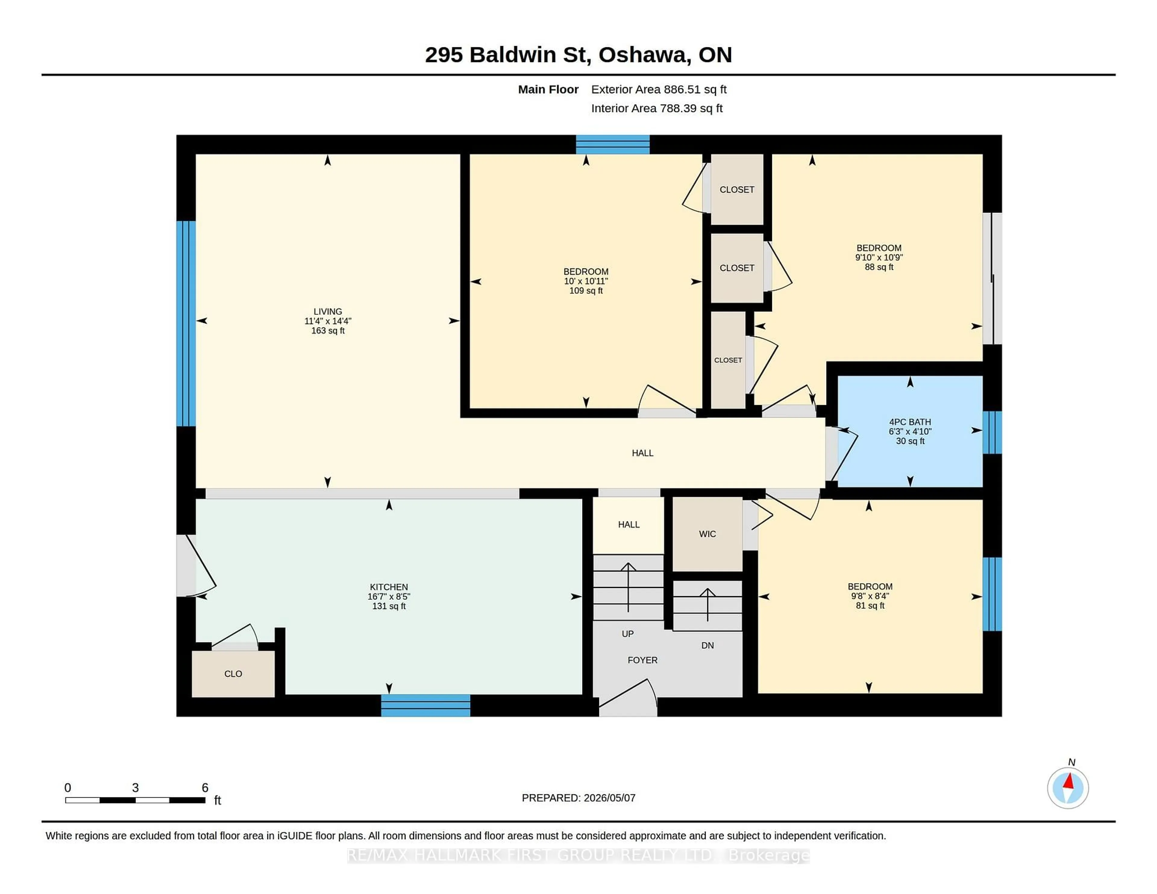 Floor plan for 295 Baldwin St, Oshawa Ontario L1H 6H5