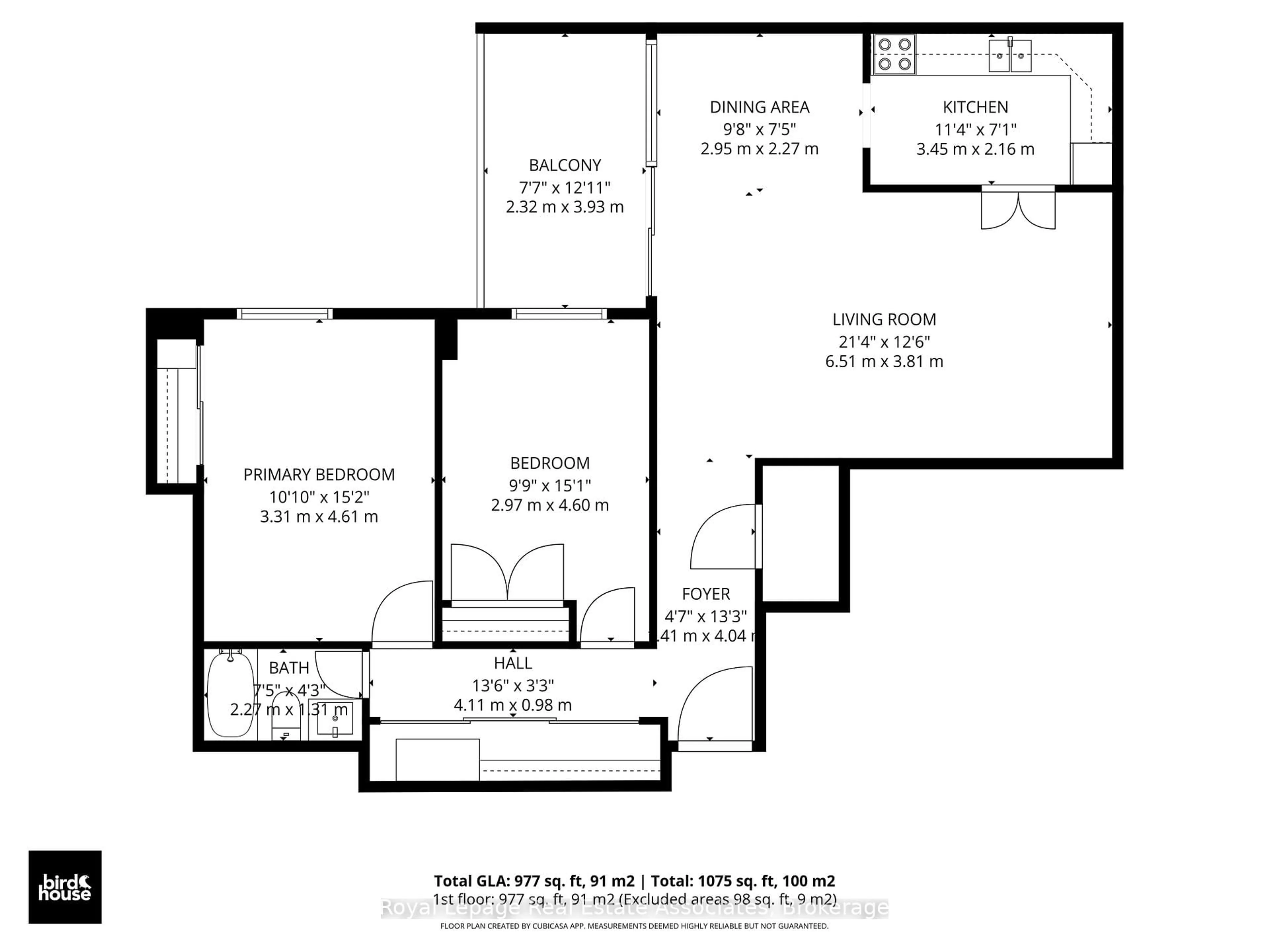 Floor plan for 5 Massey Sq #1710, Toronto Ontario M4C 5L6