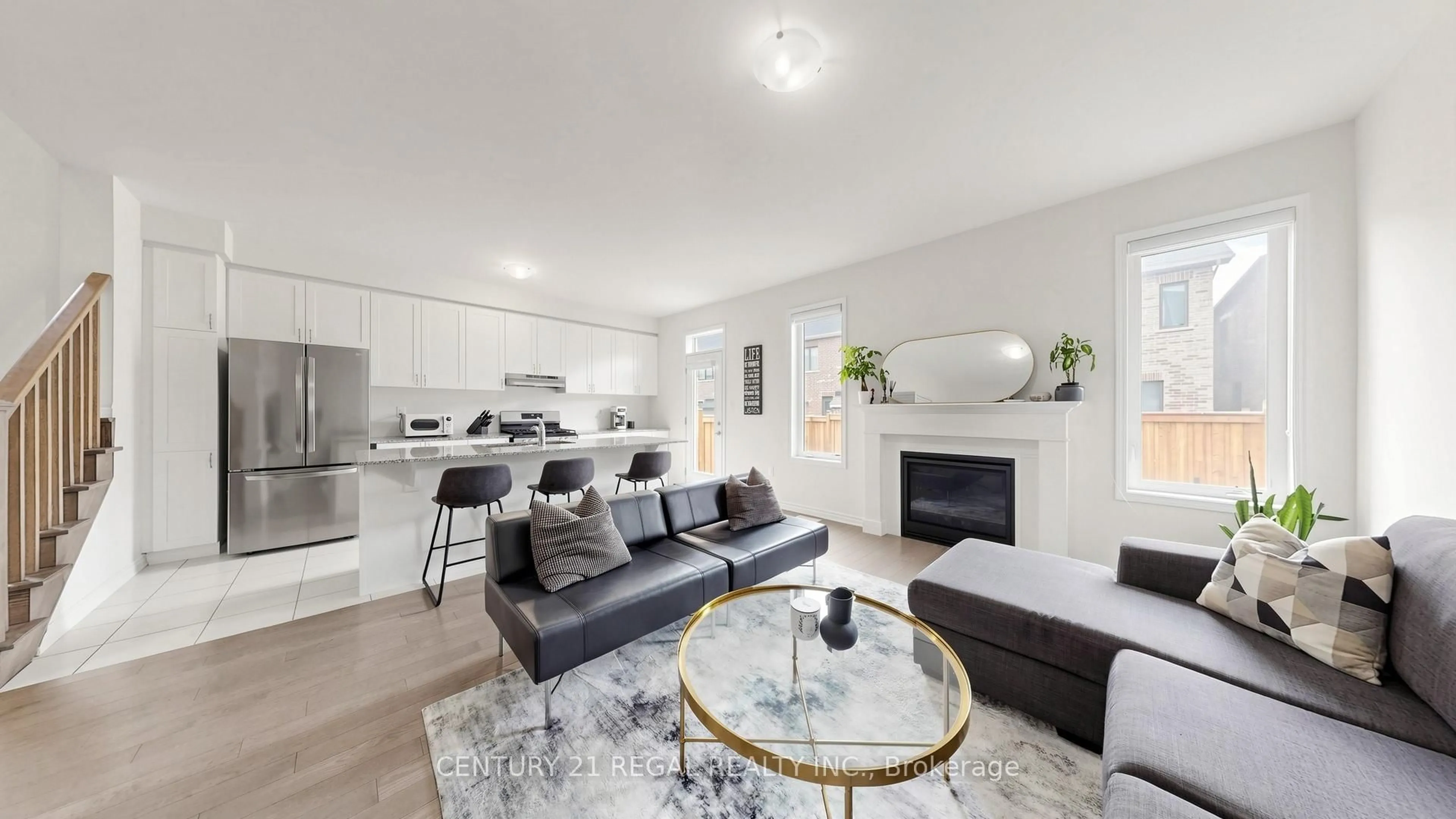 Living room with furniture, unknown for 1403 Longspur Tr, Pickering Ontario L1X 0N2