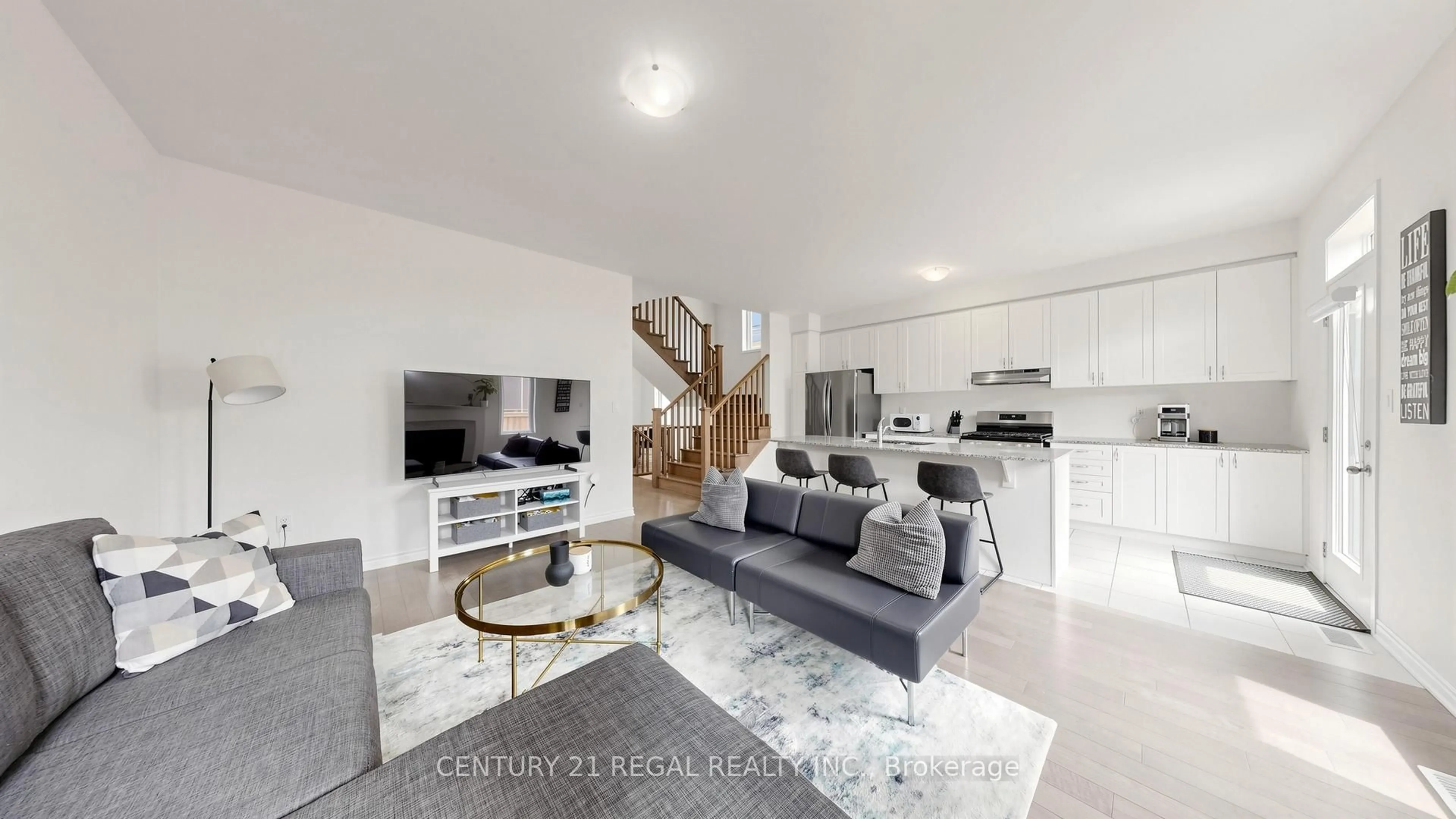Living room with furniture, unknown for 1403 Longspur Tr, Pickering Ontario L1X 0N2