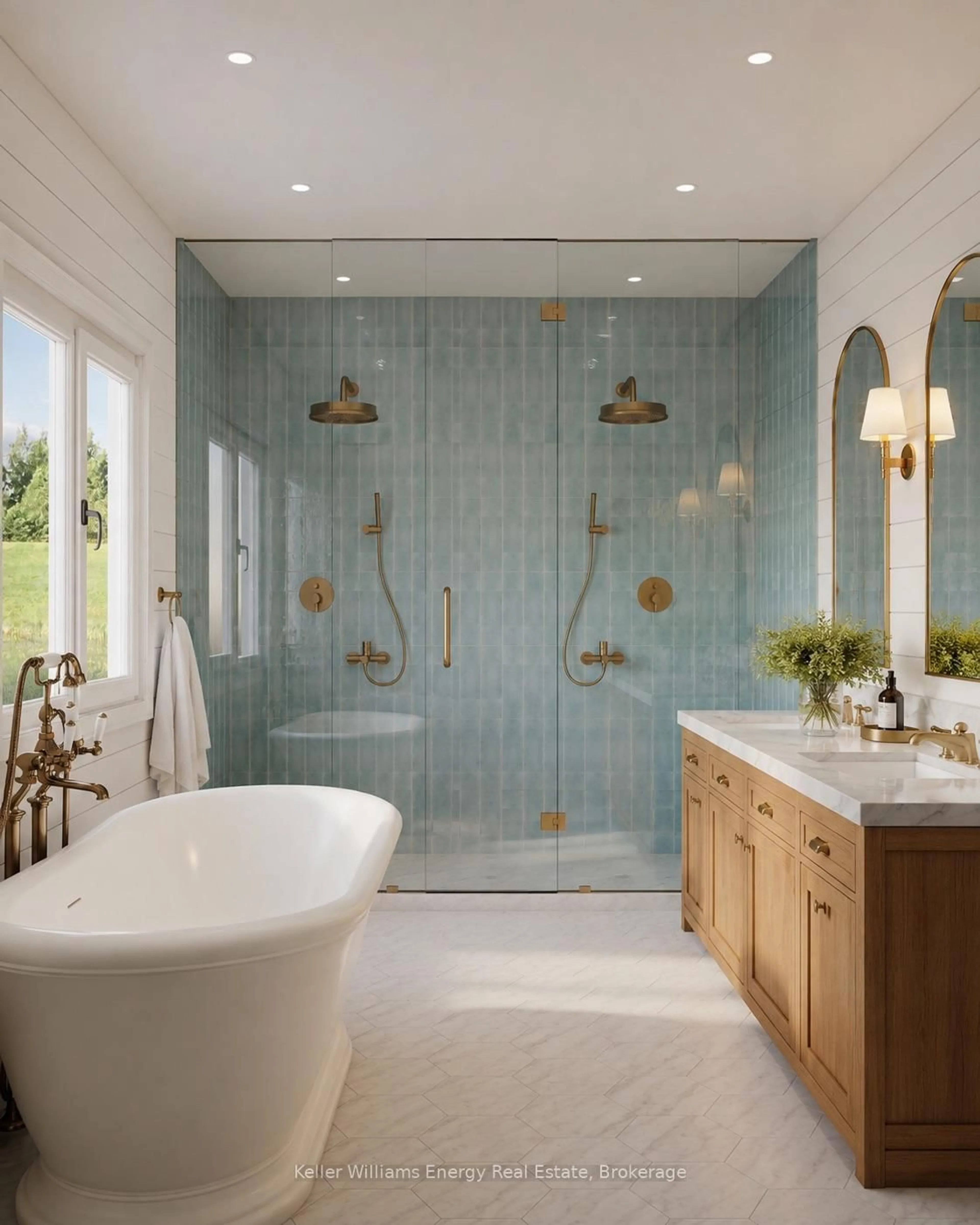 Contemporary bathroom, ceramic/tile floor for 52 Cobbledick St, Clarington Ontario L0B 1M0