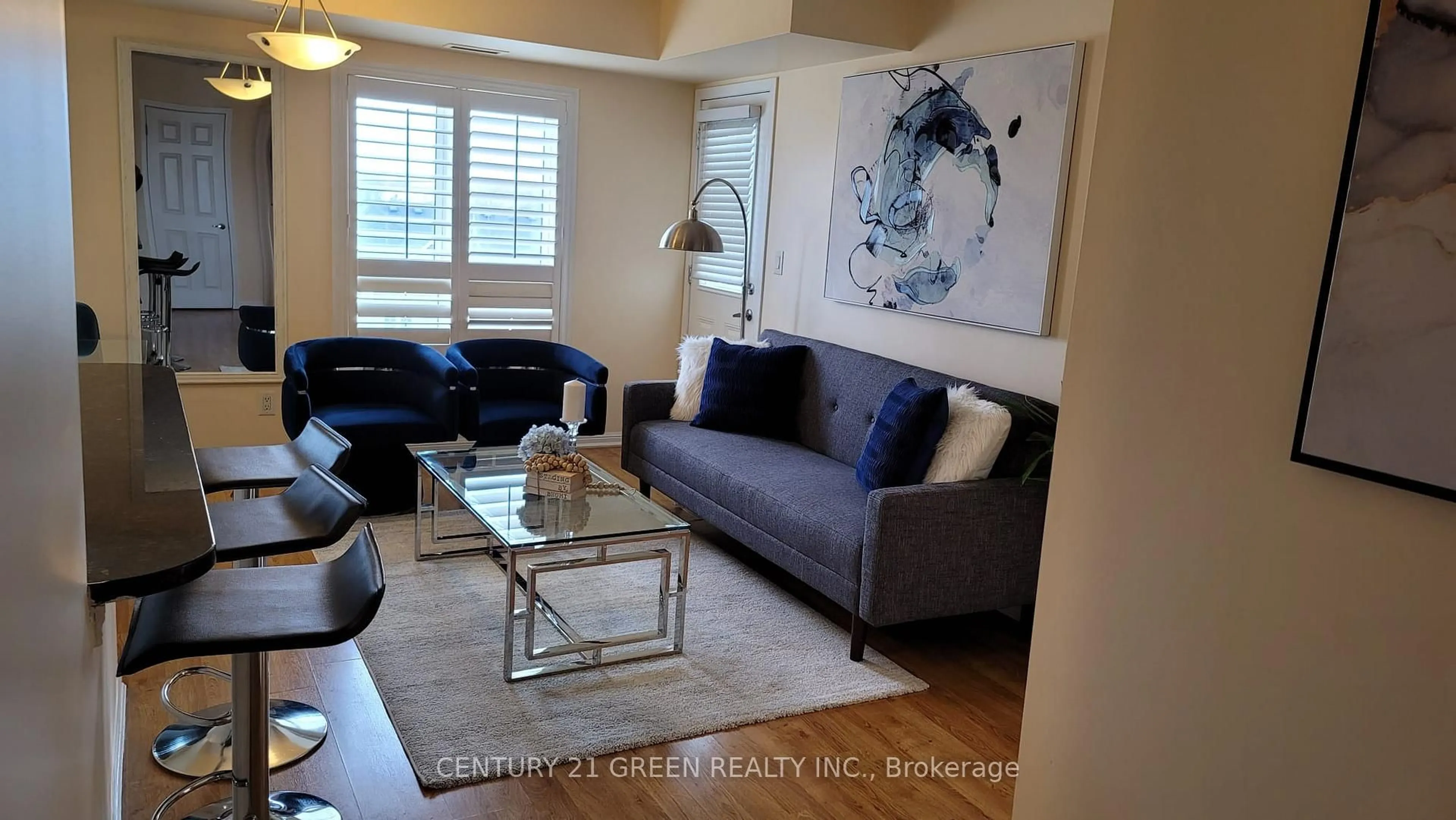 Living room with furniture, unknown for 10 Mendelssohn St #409, Toronto Ontario M1L 0G7