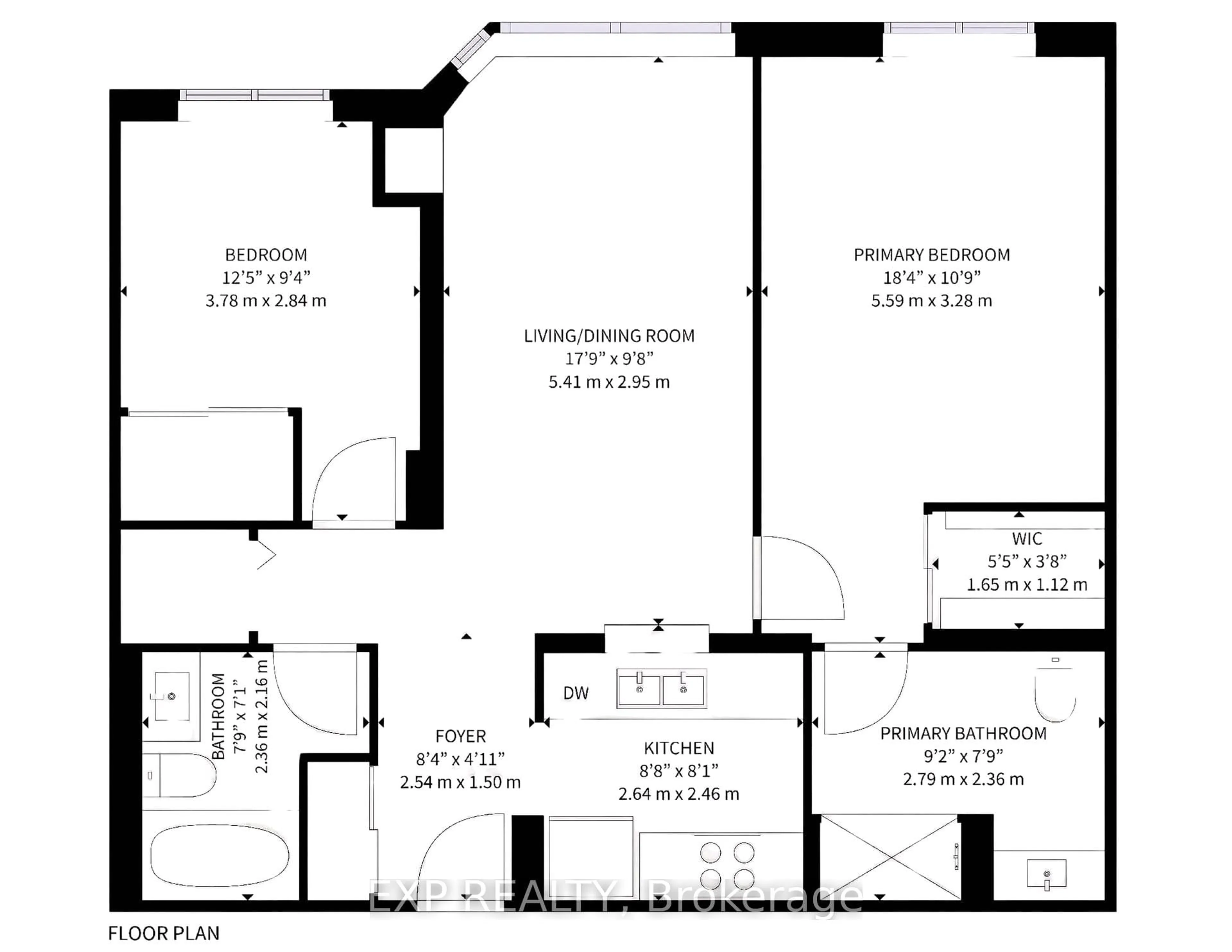 Floor plan for 3088 Kennedy Rd #712, Toronto Ontario M1V 5M4