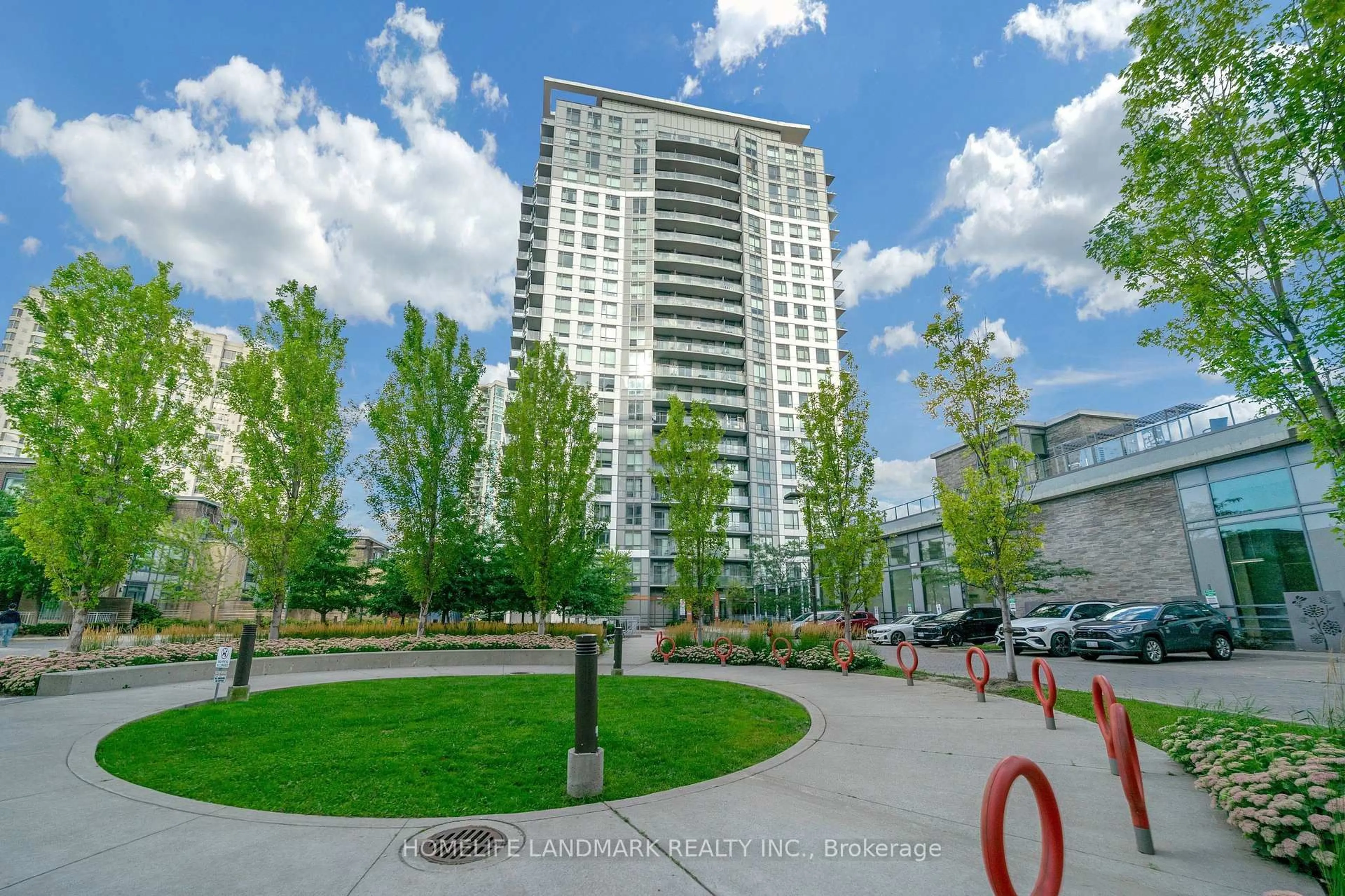 A pic from outside/outdoor area/front of a property/back of a property/a pic from drone, unknown for 195 Bonis Ave #501, Toronto Ontario M1T 0A5