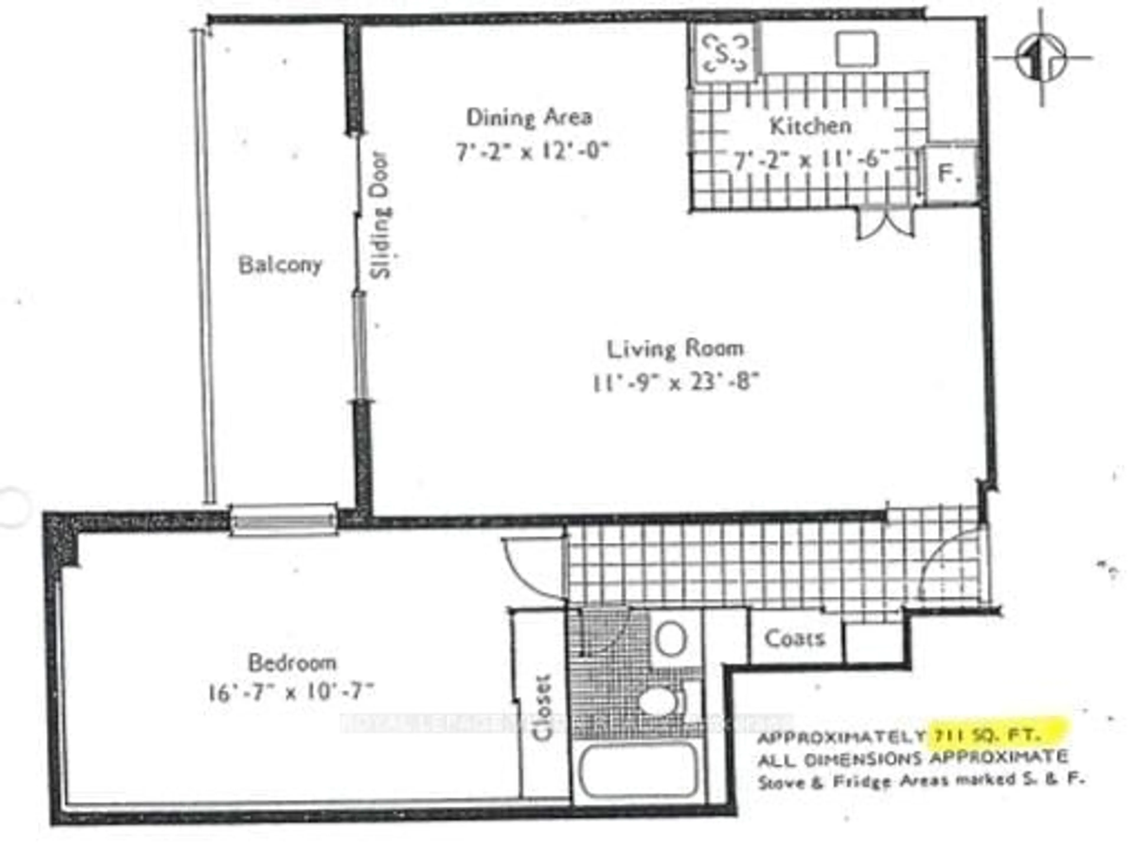 Floor plan for 5 Massey Sq #2801, Toronto Ontario M4C 5L6