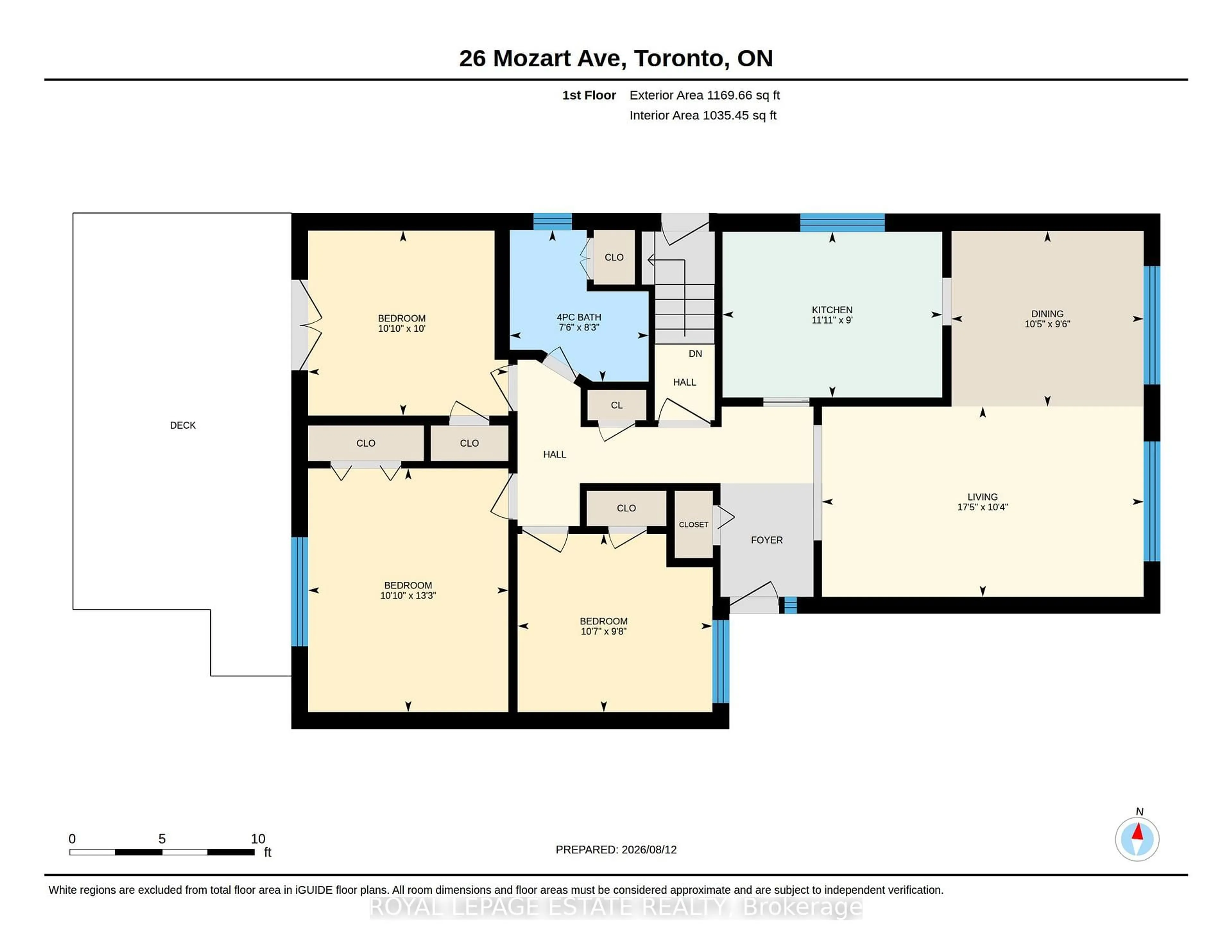 Floor plan for 26 Mozart Ave, Toronto Ontario M1K 2V9