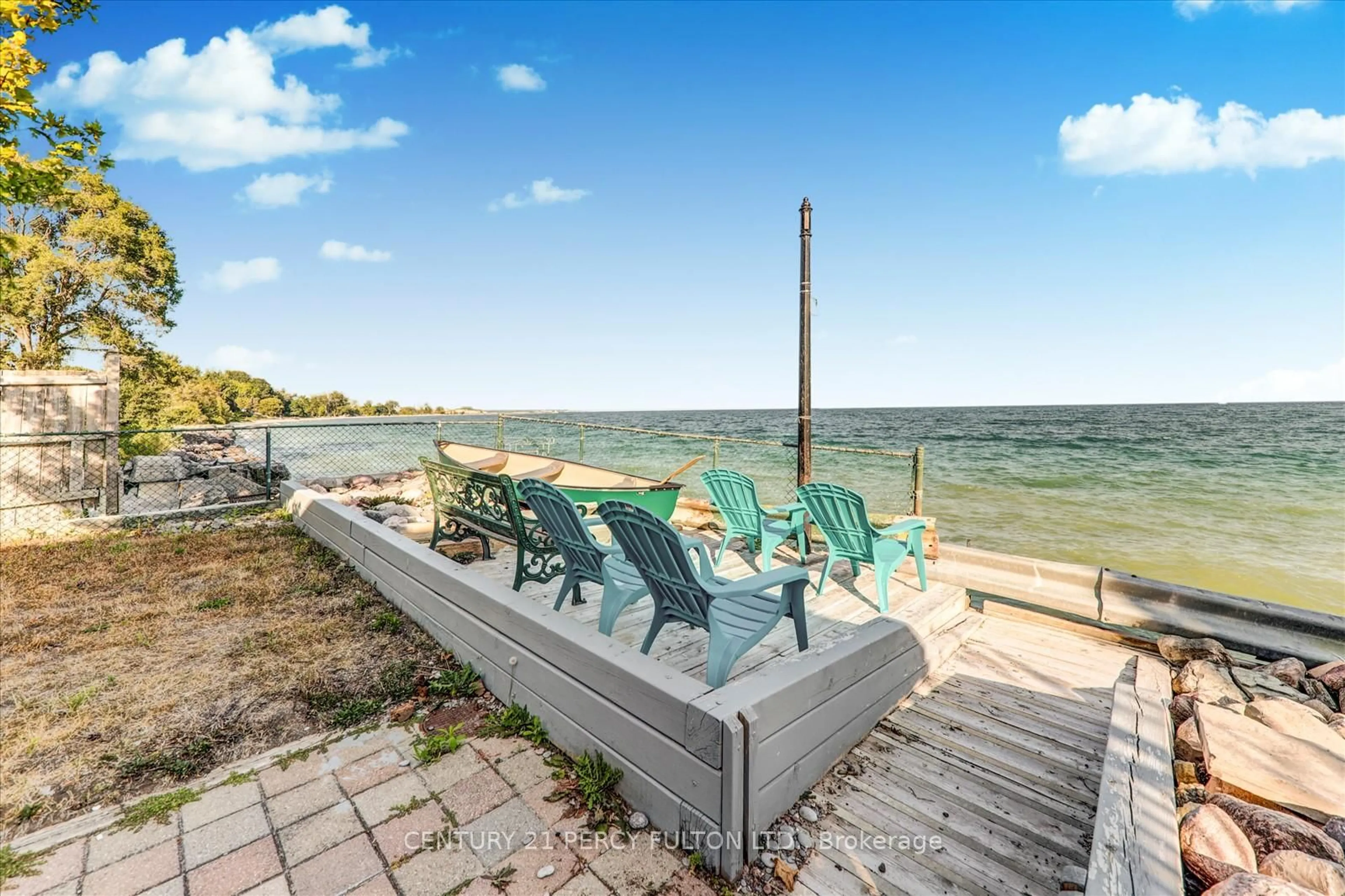 Patio, water/lake/river/ocean view for 135 Cedar Crest Beach Rd, Clarington Ontario L1C 3K3