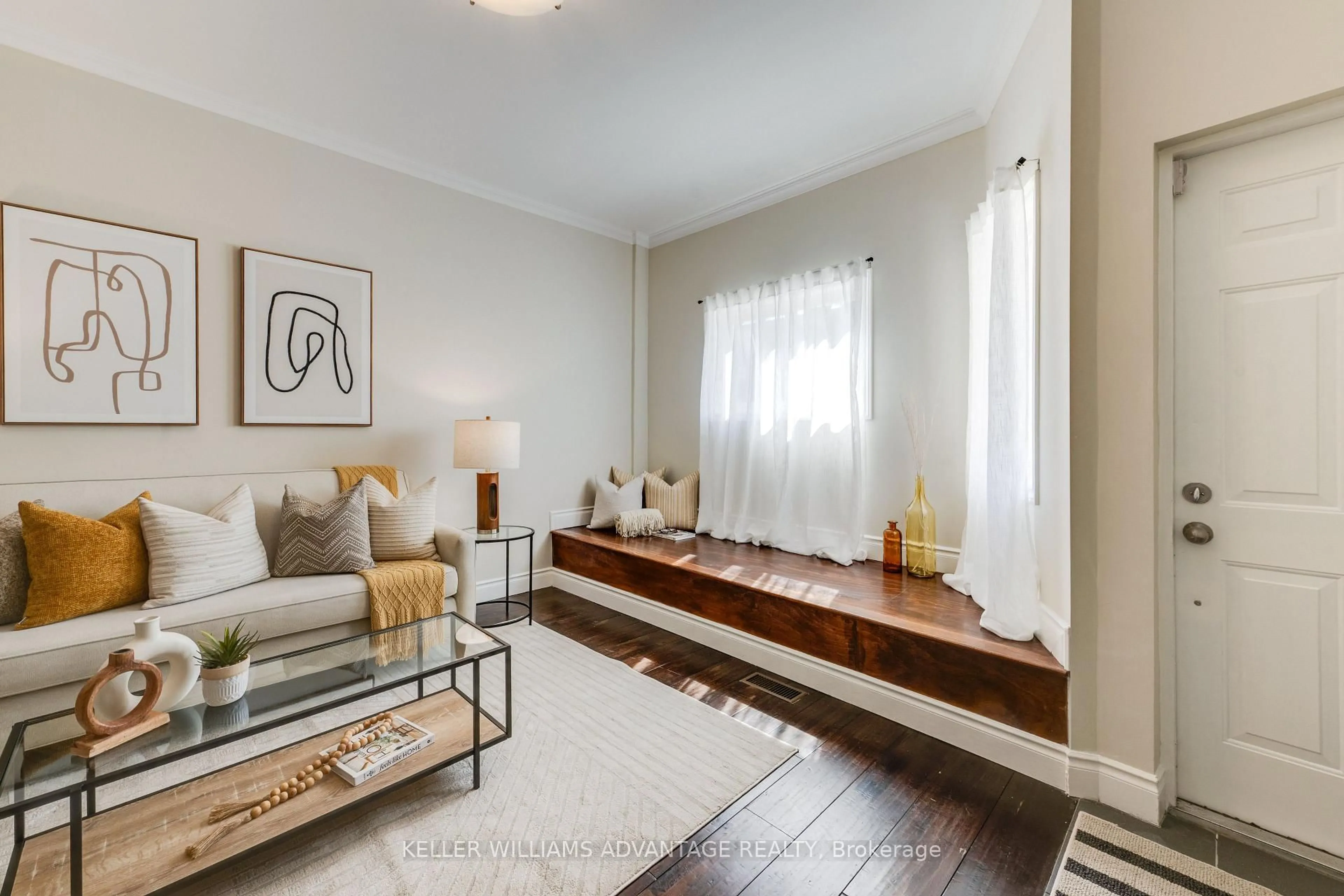 Living room with furniture, unknown for 491 Jones Ave, Toronto Ontario M4J 3G8